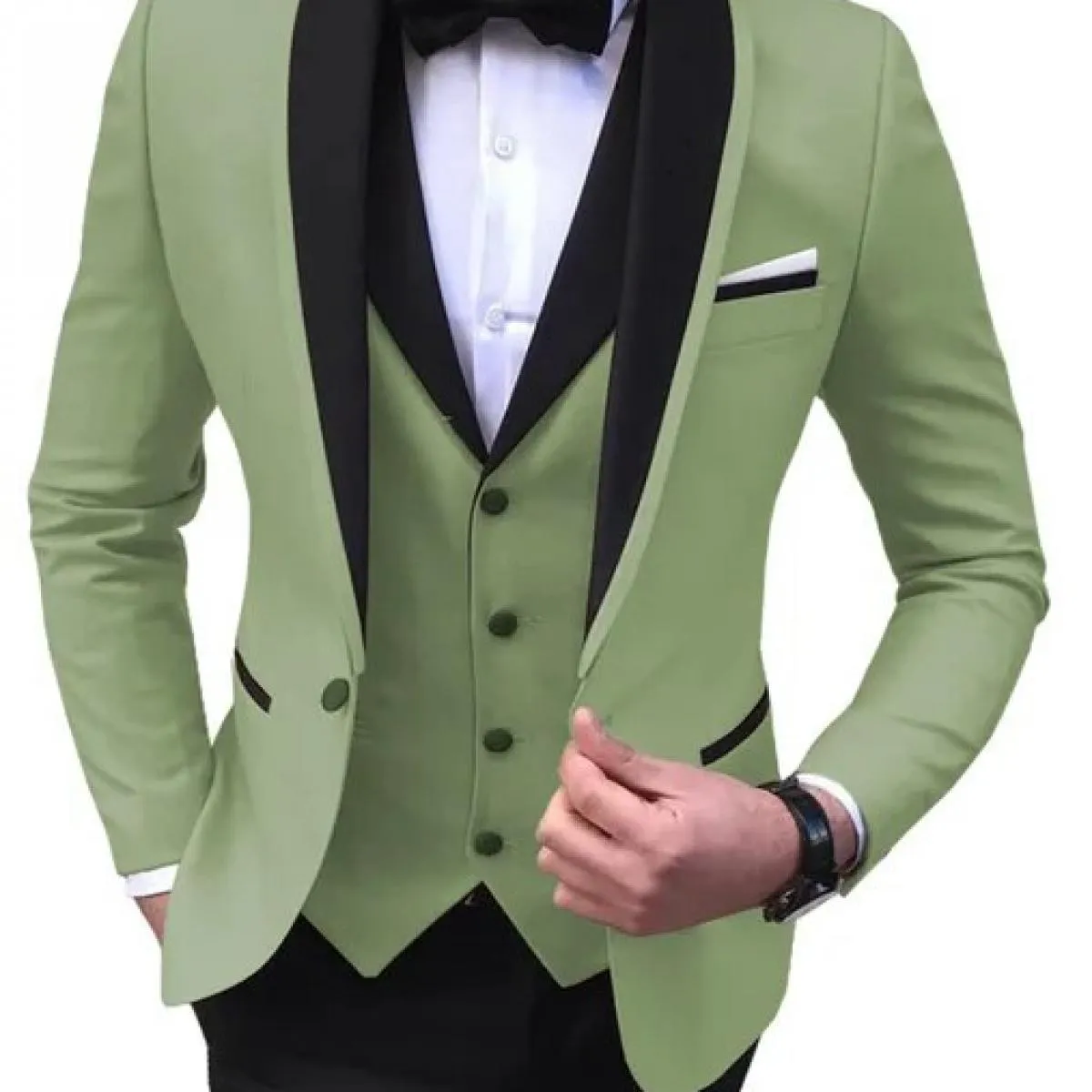 2022 Moda Nuovi Uomini d'Affari 3 Pezzi Abiti Set Cappotto Pantaloni/Maschio Slim Wedding Groomsmen Colorblock Blazer Giacca Pan