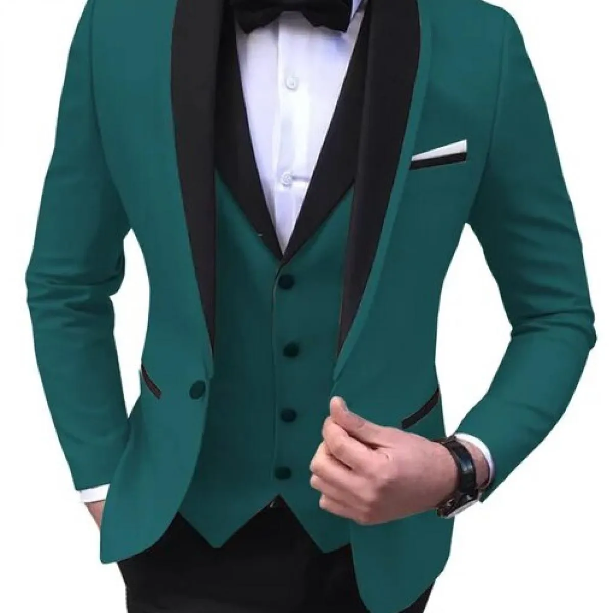 2022 Moda Nuovi Uomini d'Affari 3 Pezzi Abiti Set Cappotto Pantaloni/Maschio Slim Wedding Groomsmen Colorblock Blazer Giacca Pan