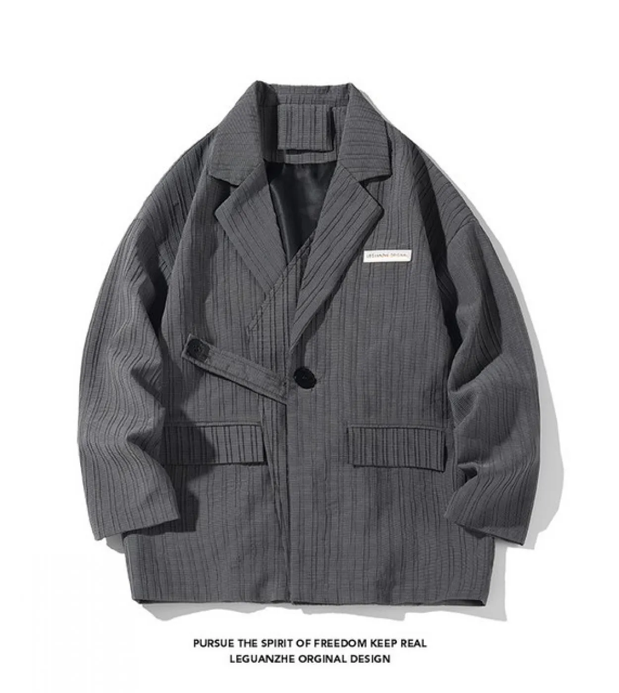 2023 Primavera Nuovi Uomini Giacca Cappotto Trajes De Hombre Casual Giovani Popolare Alla Moda Allentato Fit di Grandi Dimension