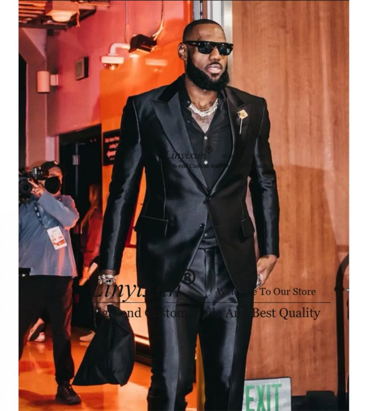 Abiti da uomo neri belli James Slim Fit smoking da sposo da sposa affari set da 2 pezzi giacca pantaloni blazer da banchetto Ter