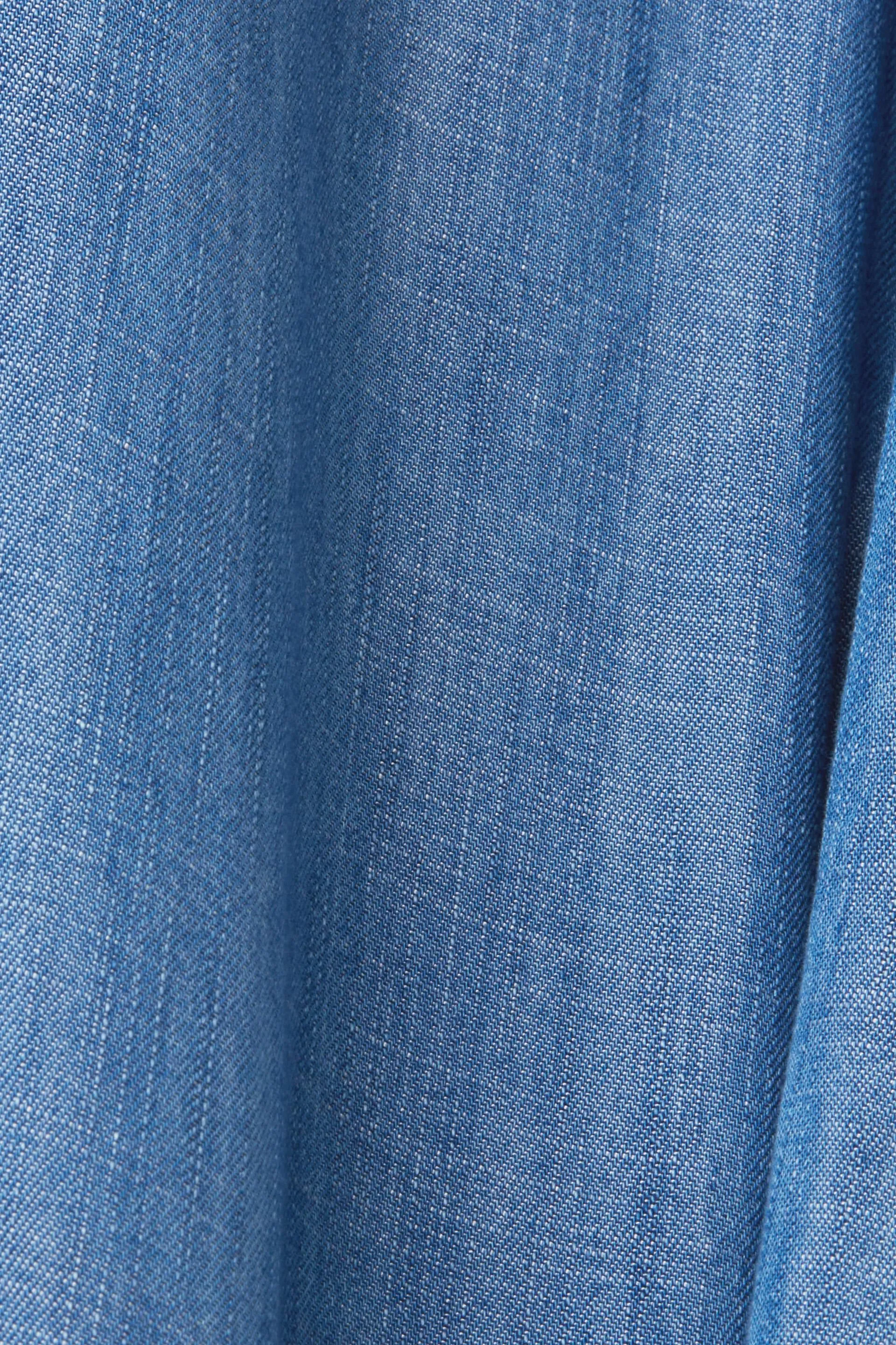 Abito camicia in denim con cintura da annodare staccabile