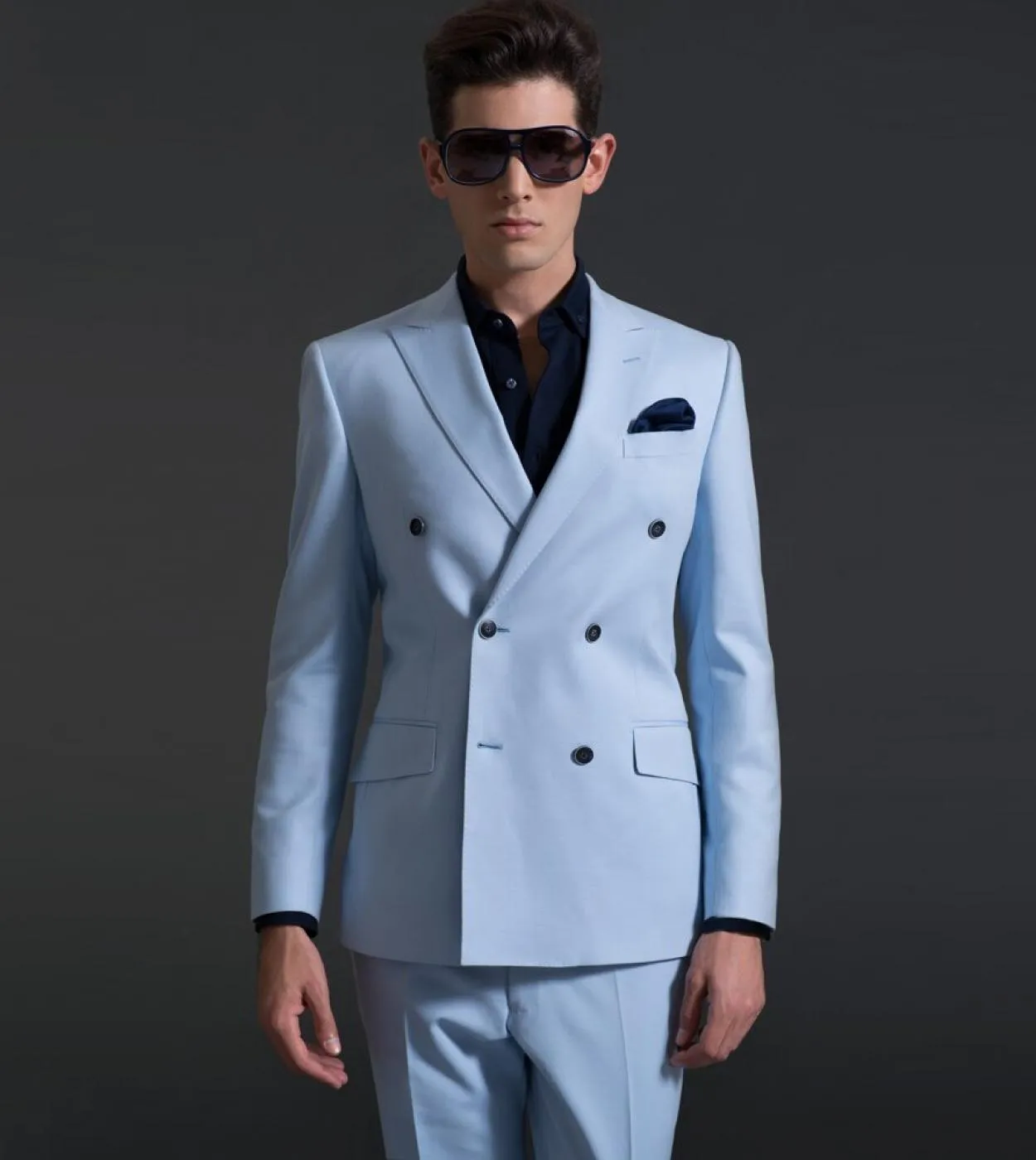 Abito da uomo Abiti da cerimonia Tinta unita Slim Business Casual Due pezzi Cappotto Pantaloni Abito da sposo Blazer Giacca Pant