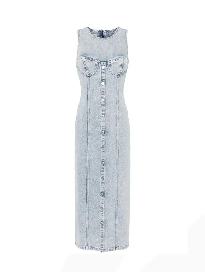 Abito denim Corselette