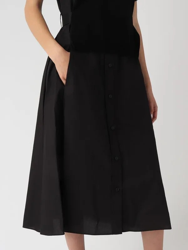 Abito donna Meimeij longuette in cotone Nero