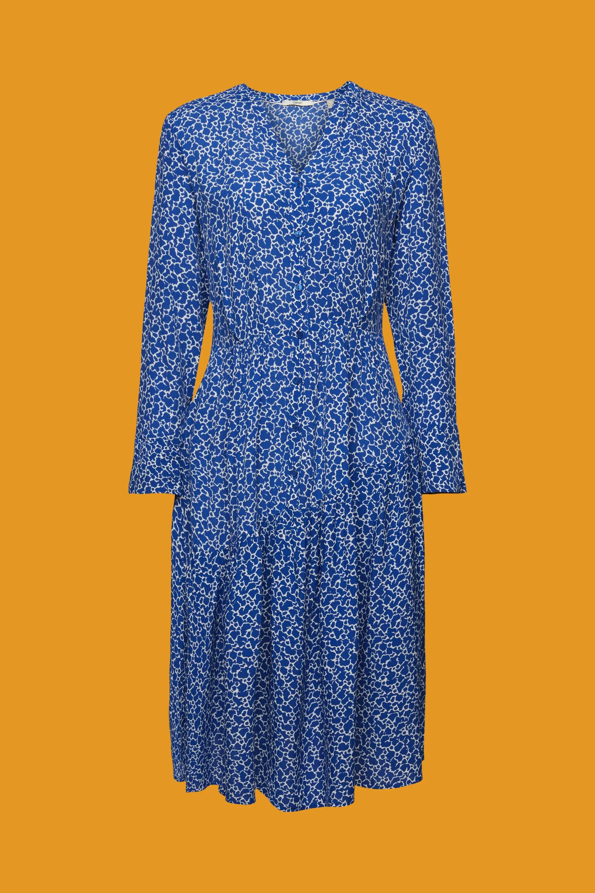 Abito midi con stampa floreale allover