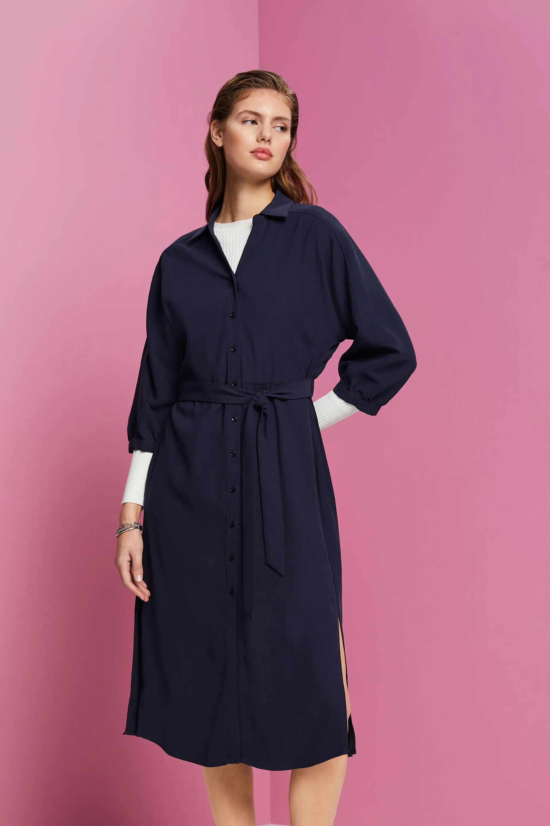 Abito midi stile camicia