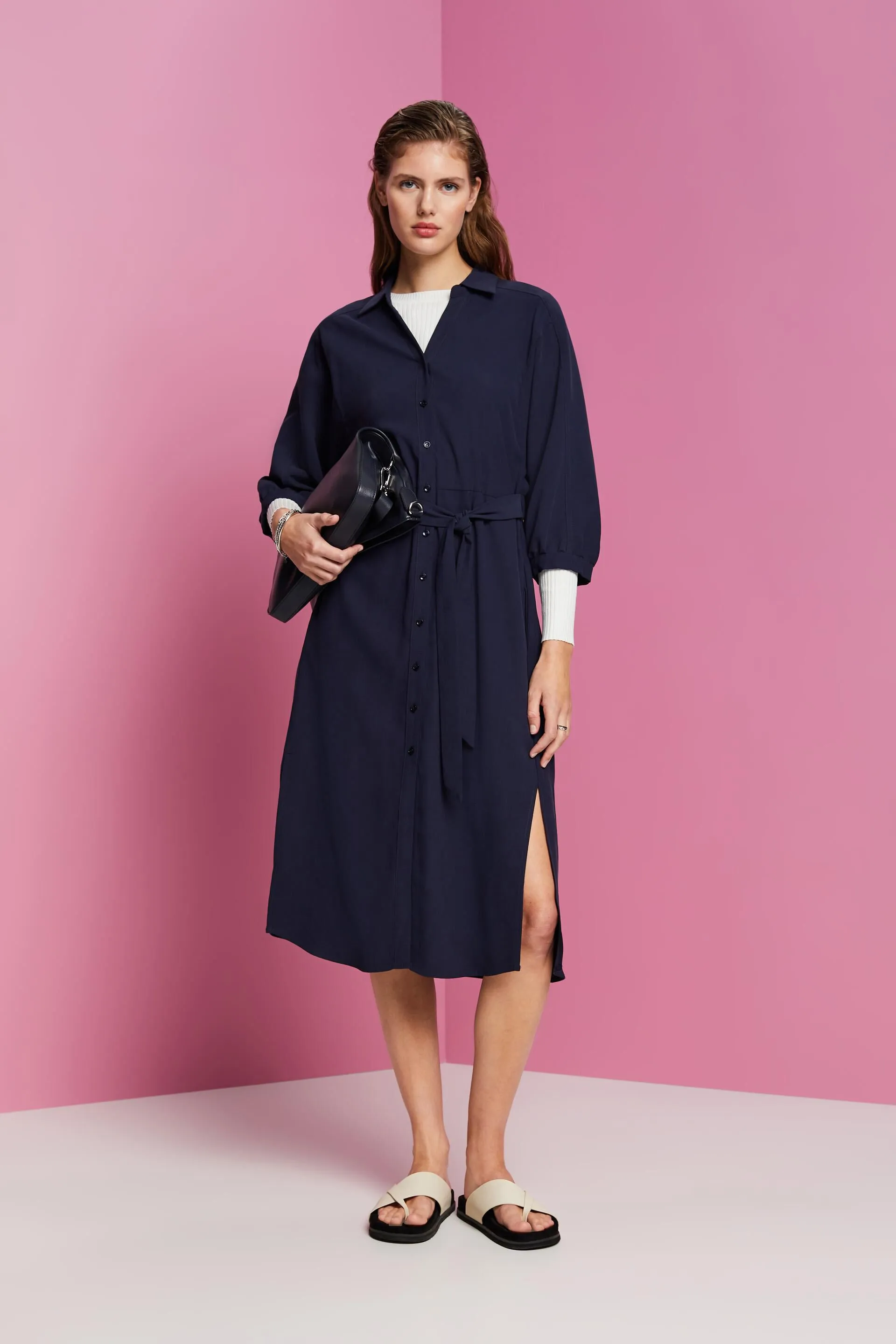Abito midi stile camicia
