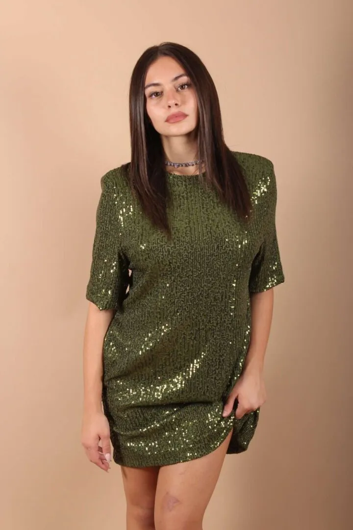 Abito paiettes – Verde