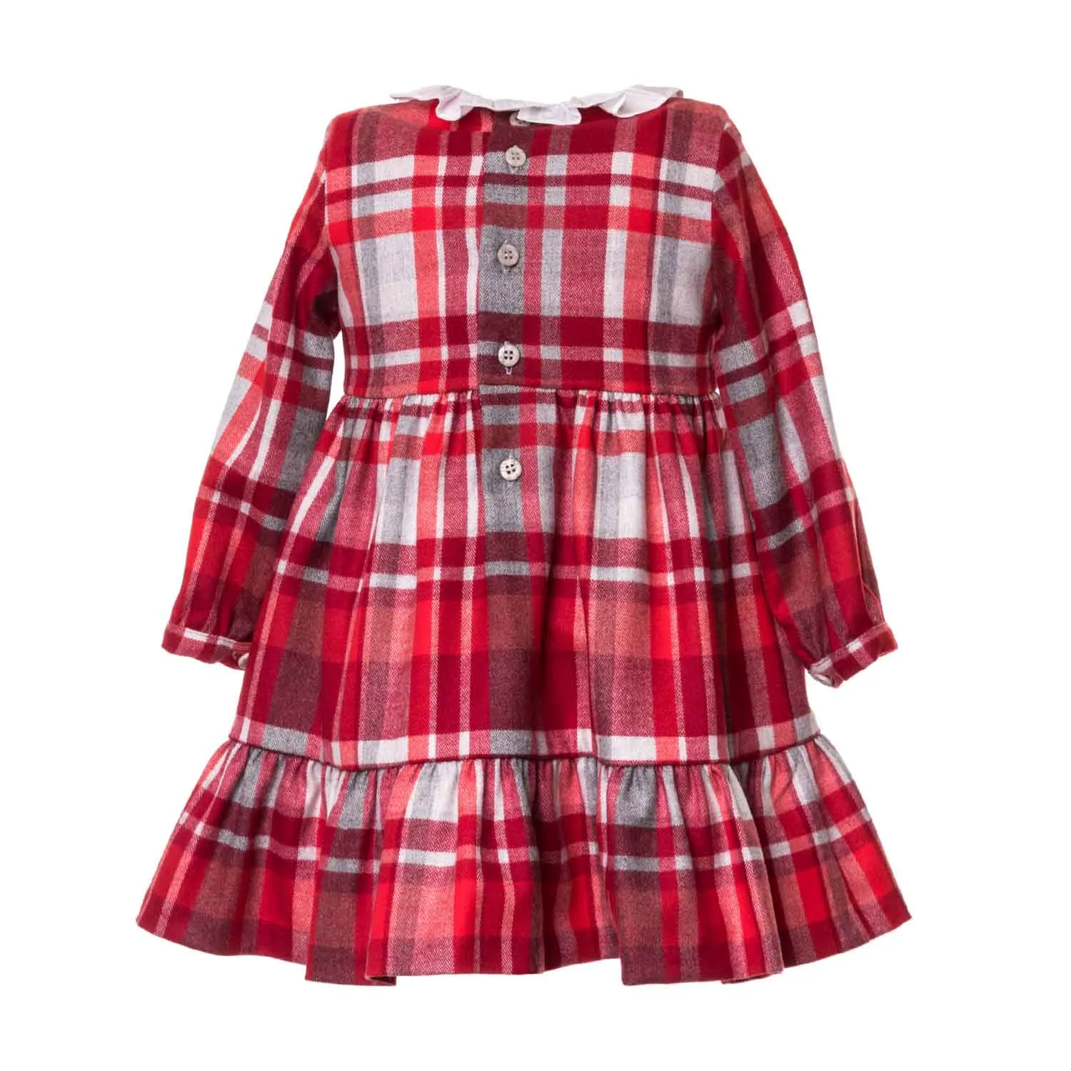 Abito Rosso Tartan Bimba