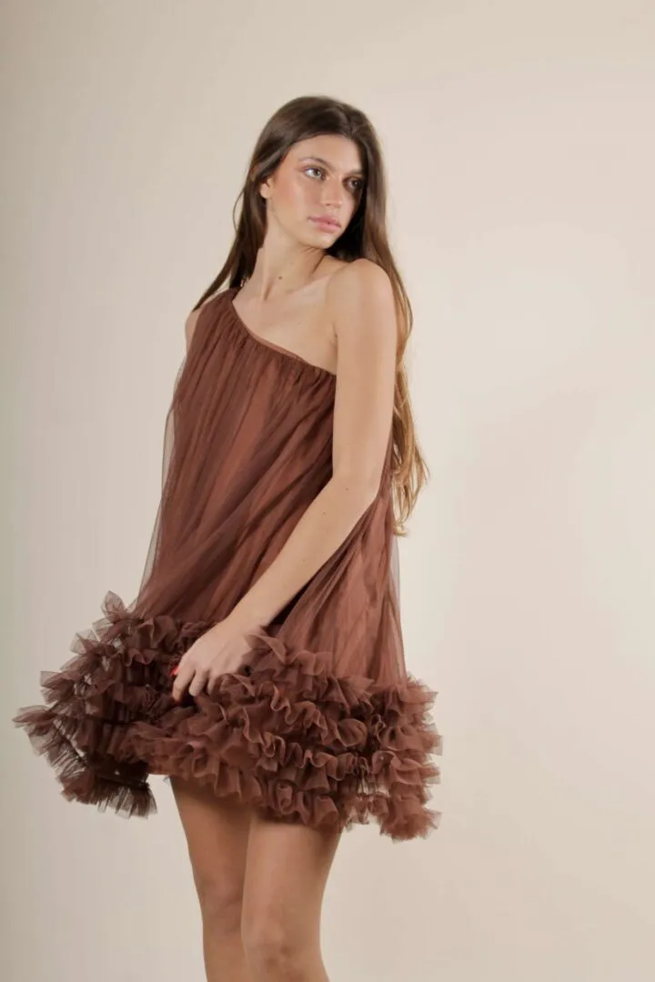 Abito Tulle – Marrone