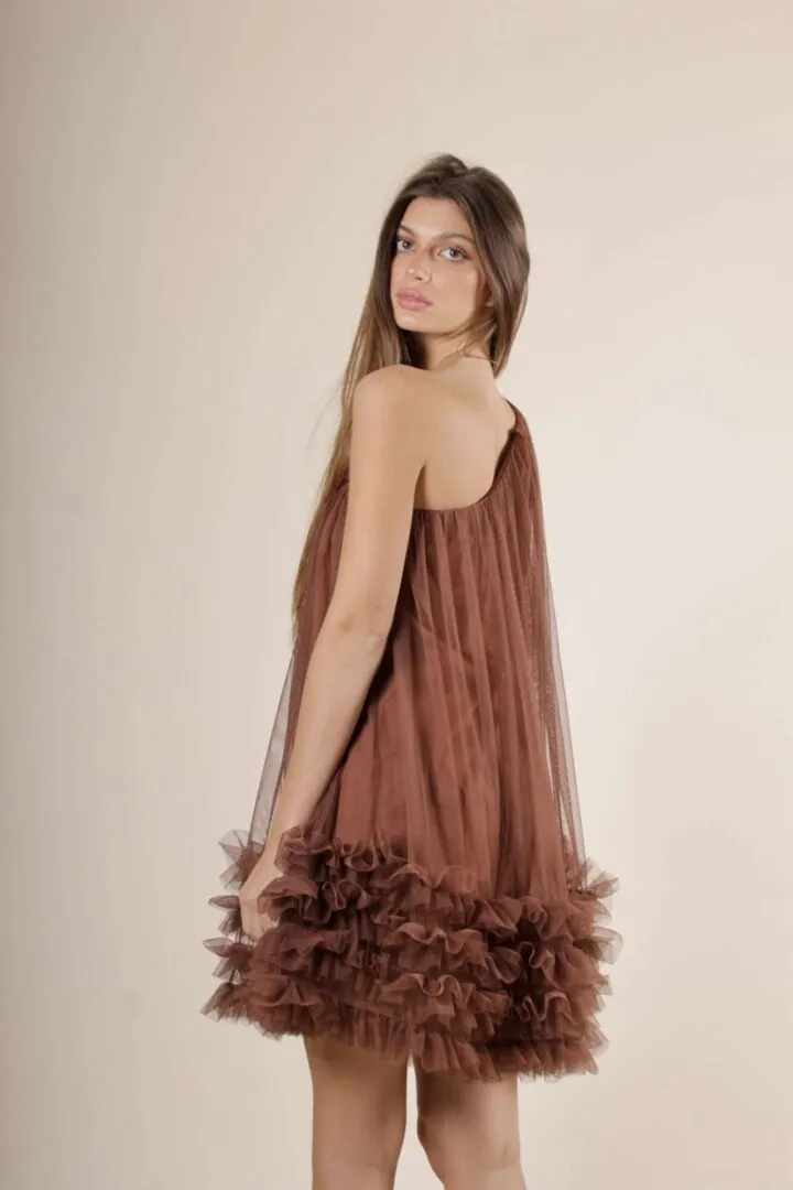 Abito Tulle – Marrone