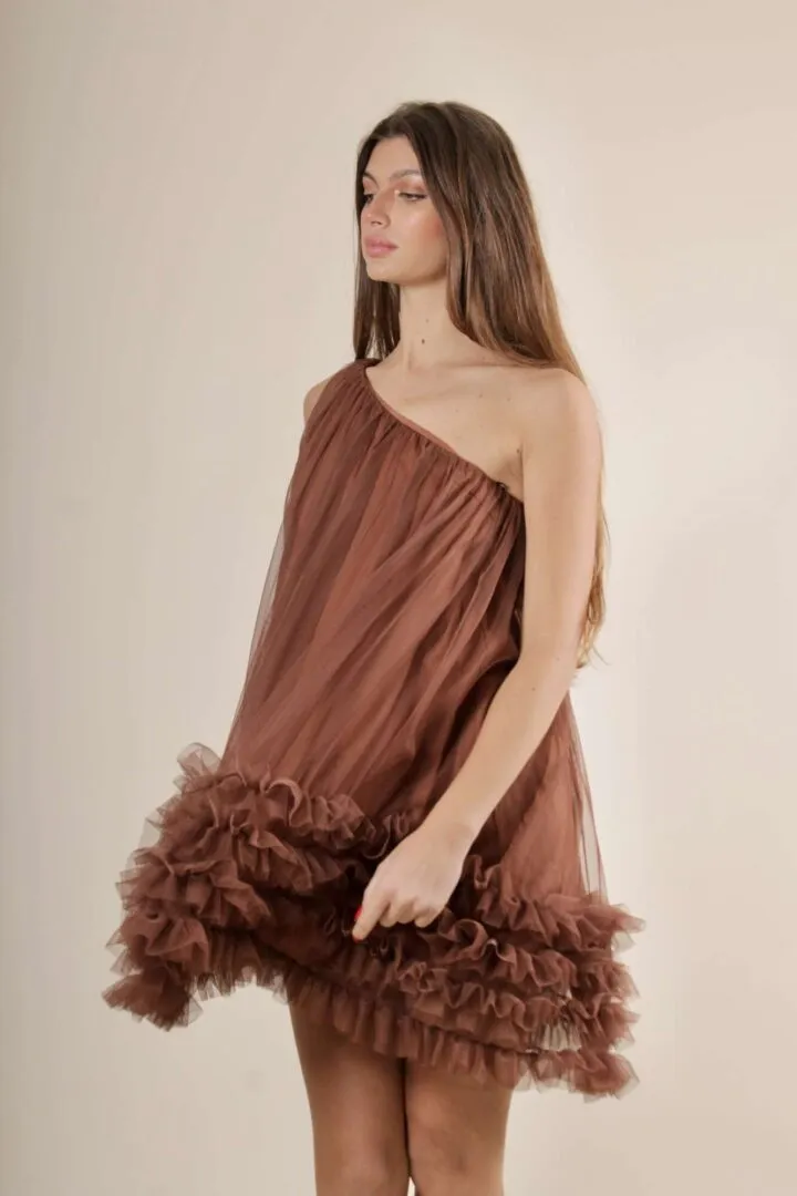 Abito Tulle – Marrone