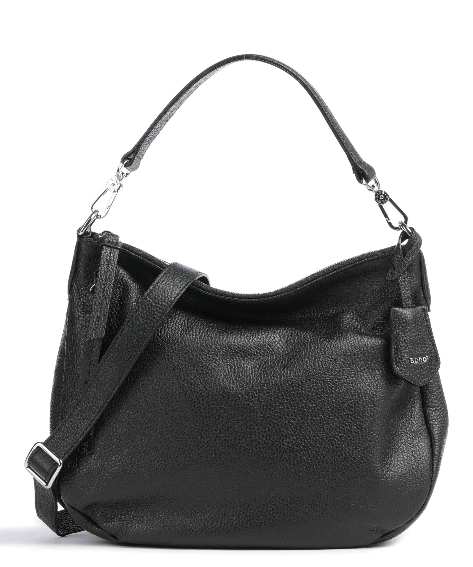  Abro Adria Juna Borsa hobo pelle di vacchetta grana nero  