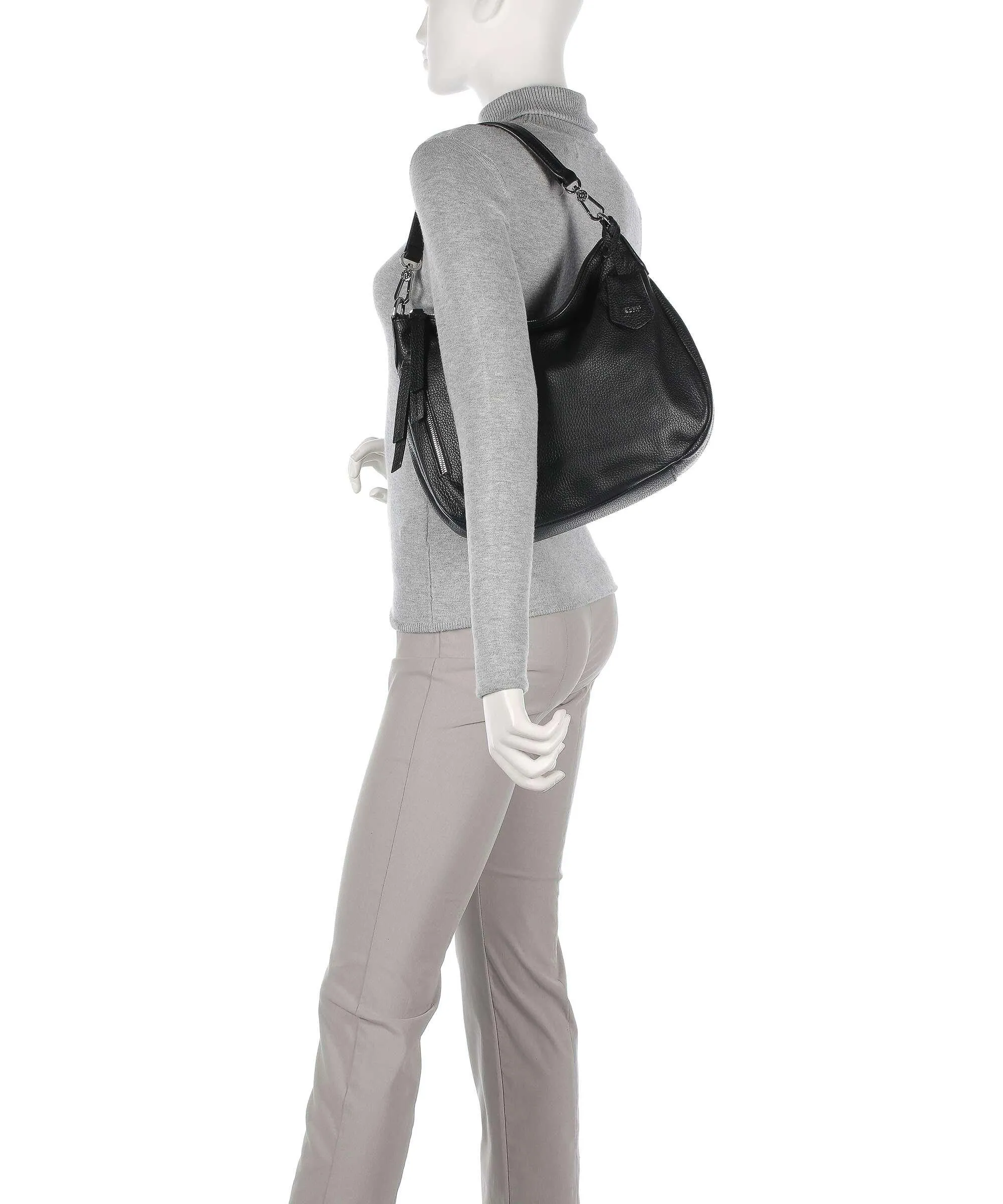  Abro Adria Juna Borsa hobo pelle di vacchetta grana nero  