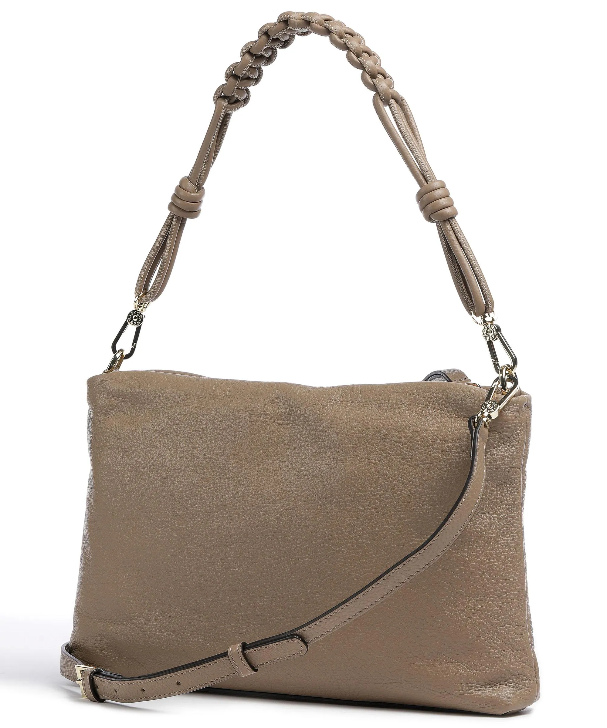  Abro Dalia Poppy Borsa a spalla pelle di vacchetta grana marrone chiaro  