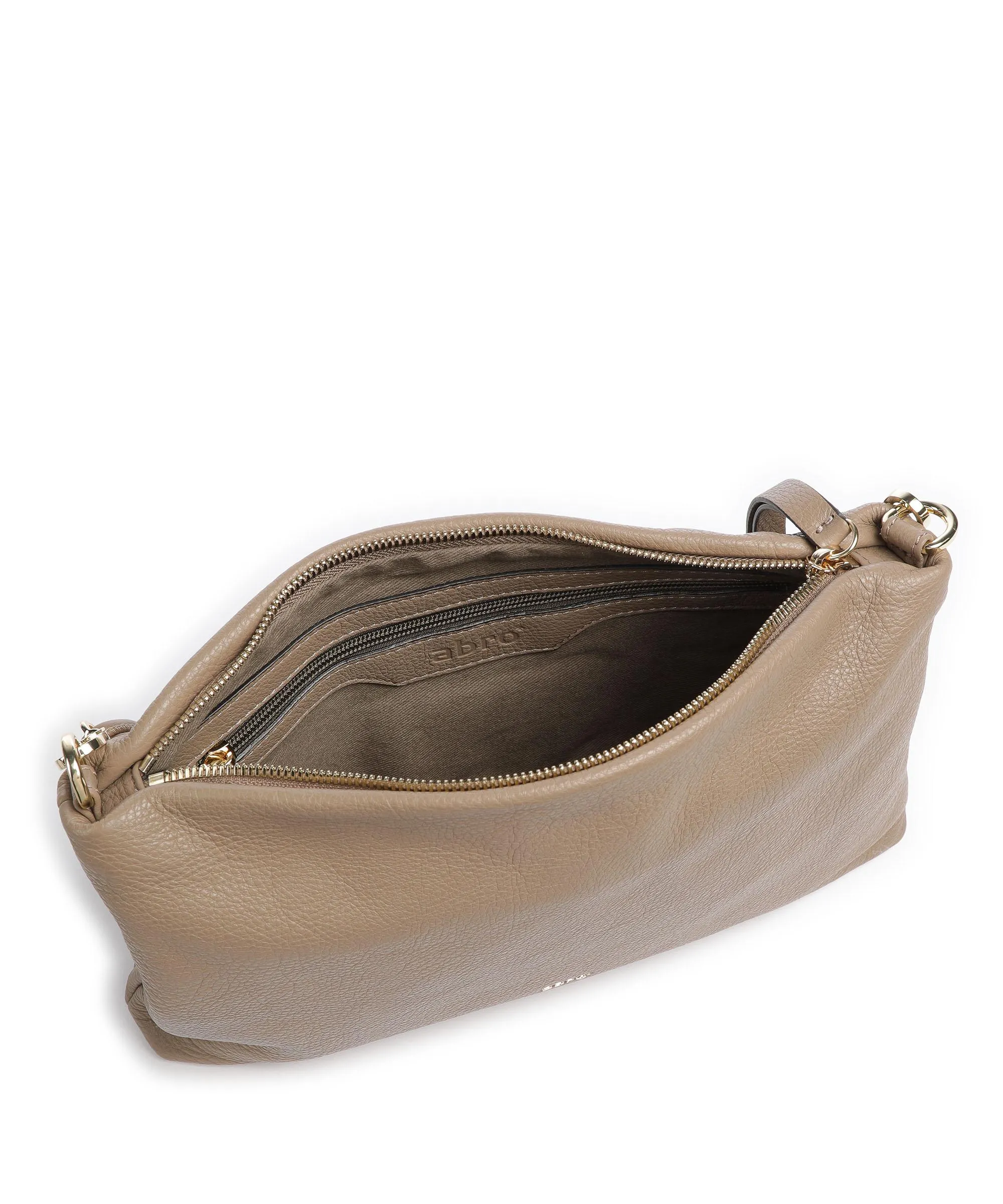  Abro Dalia Poppy Borsa a spalla pelle di vacchetta grana marrone chiaro  