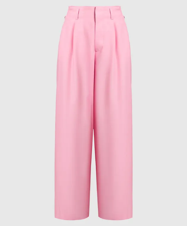 AMBUSH Pantaloni rosa in lana BWCA039S23FAB002