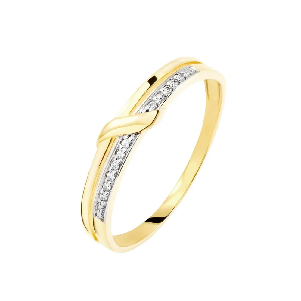 Anello Fascia Sophia Oro Giallo 375/1000 Diamante Bianco 0,039 ct 1431970