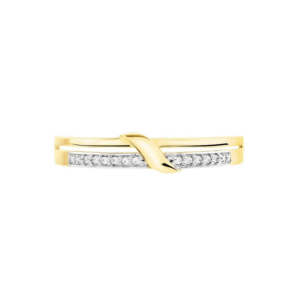 Anello Fascia Sophia Oro Giallo 375/1000 Diamante Bianco 0,039 ct 1431970
