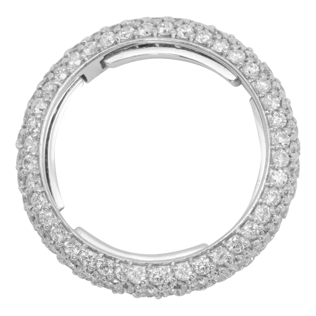 Anello tennis in oro bianco con diamanti ct 2.60 mis 16