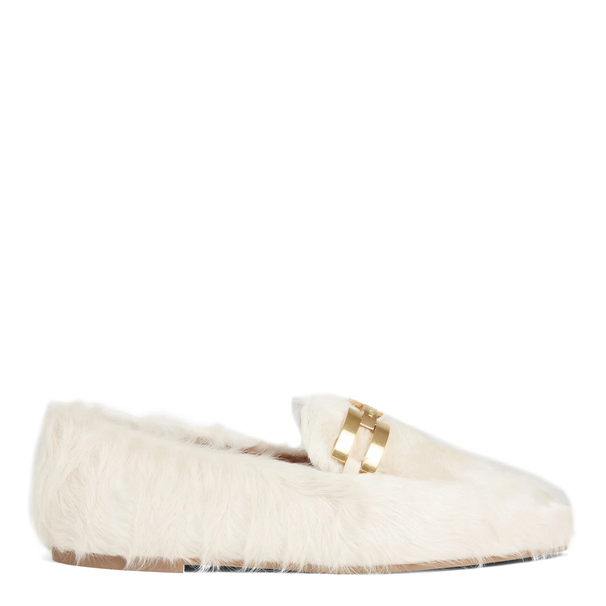 AQUAZZURA  Mocassino in pelliccia sintetica bianco