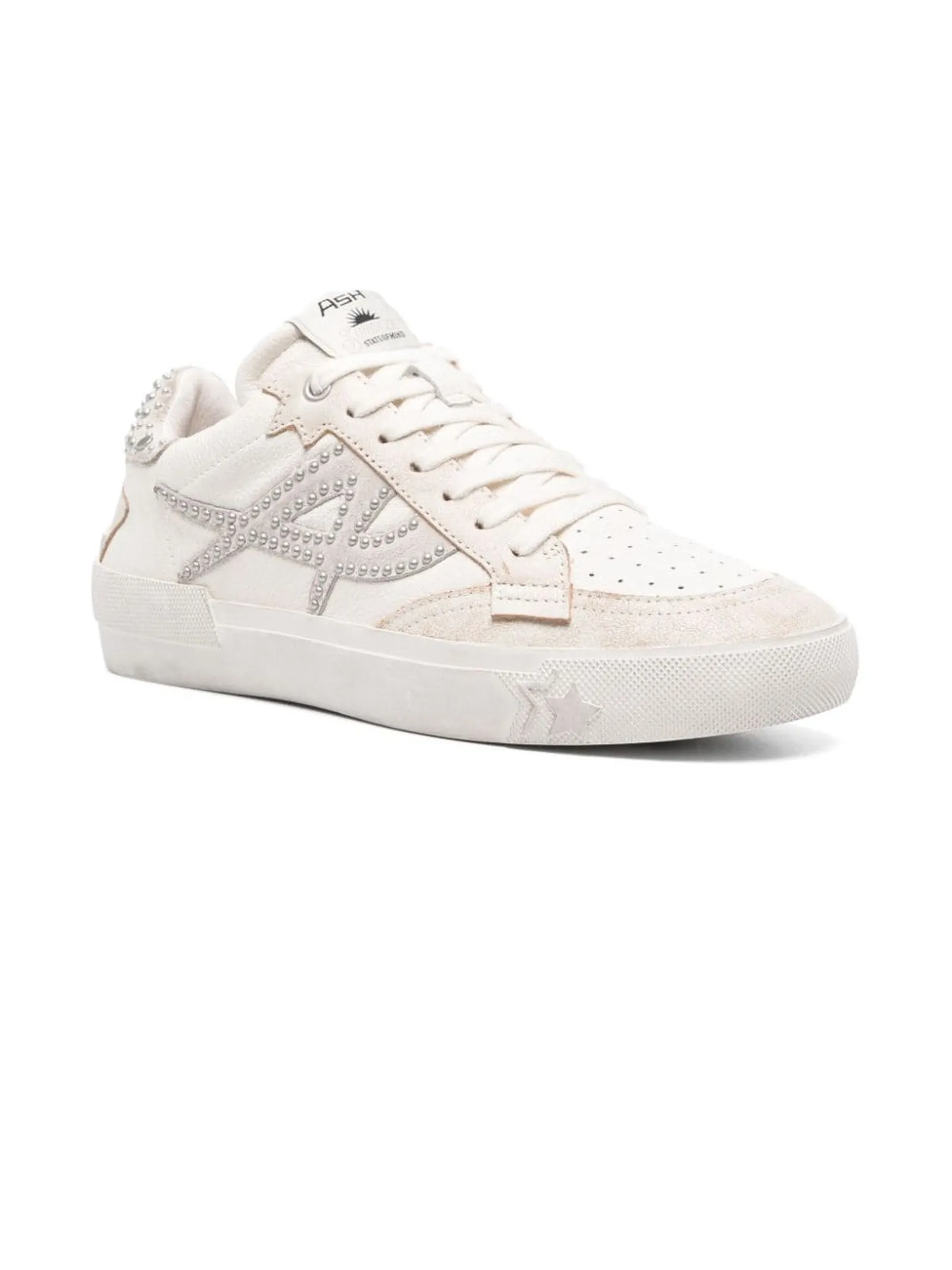 ASH Calzature,Sneakers Sneakers Moonlight Stud in pelle bianco avorio 
