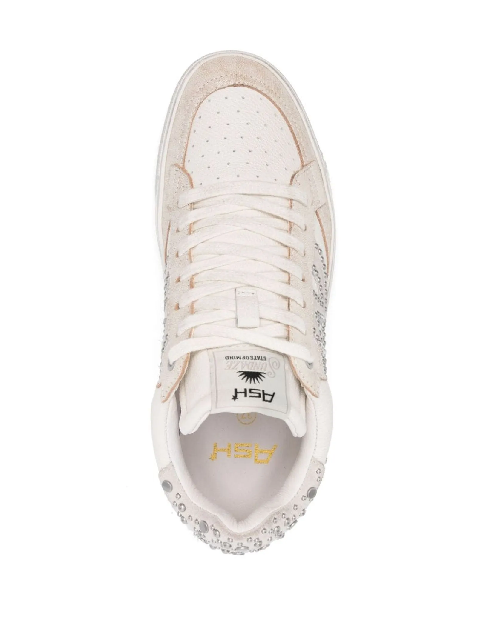 ASH Calzature,Sneakers Sneakers Moonlight Stud in pelle bianco avorio 