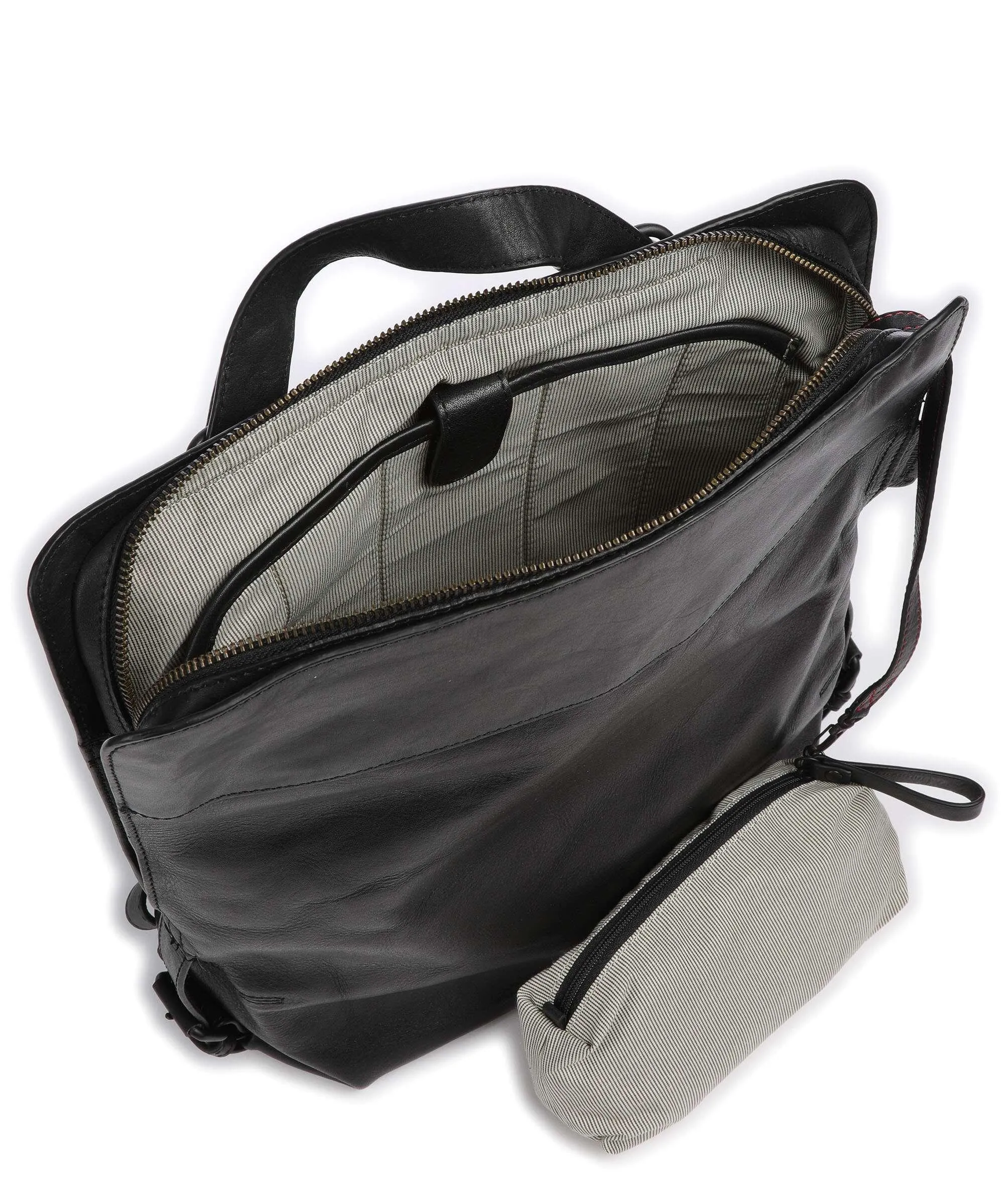  Aunts & Uncles Grandma's Luxury Club Mrs. Cherry Pie Borsa a zainetto 13″ pelle di vacchetta finemente grana nero  