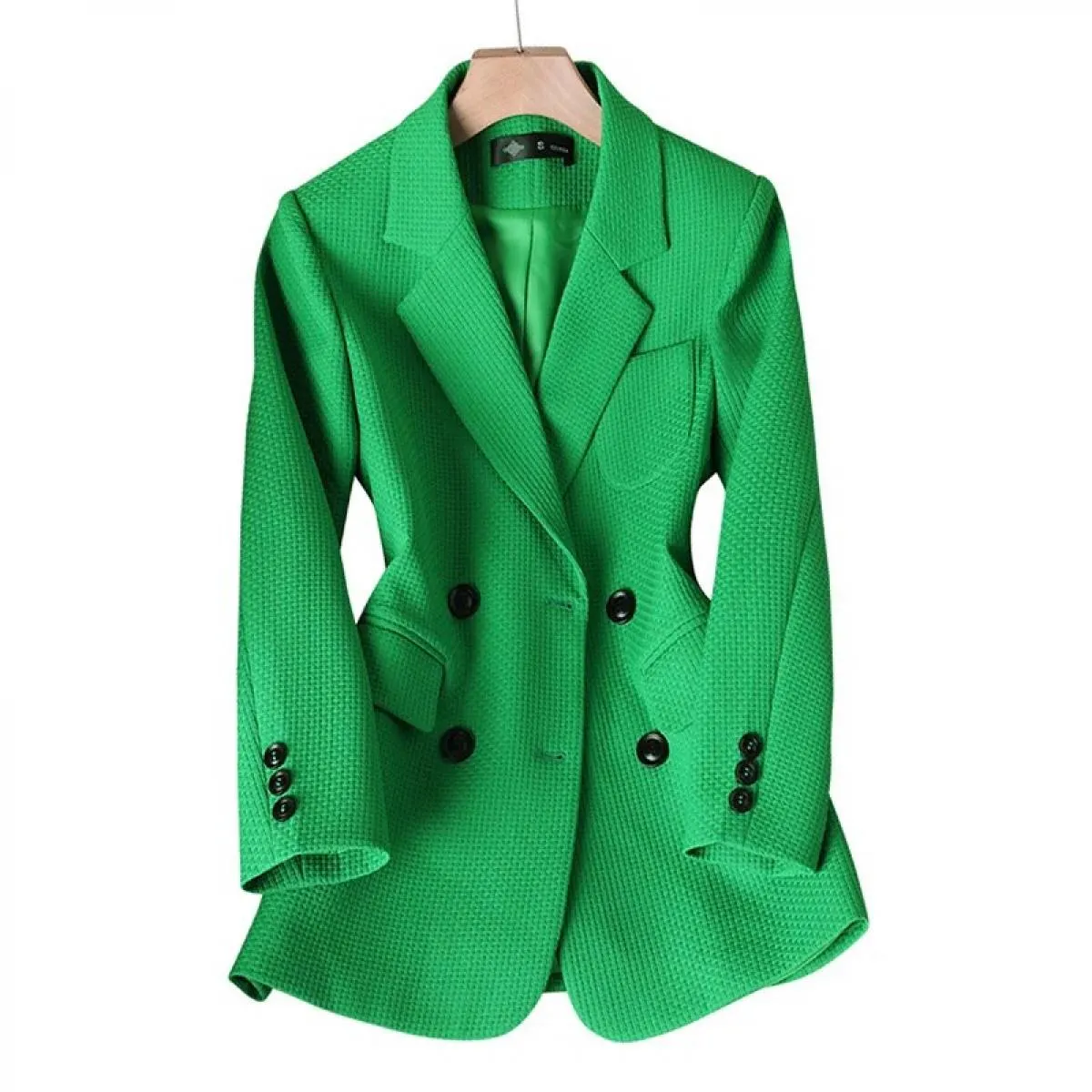 Autunno Inverno Donna Blazer formale Abito da ufficio da donna Manica lunga Doppio petto Giacca da lavoro Cappotto Capispalla fe