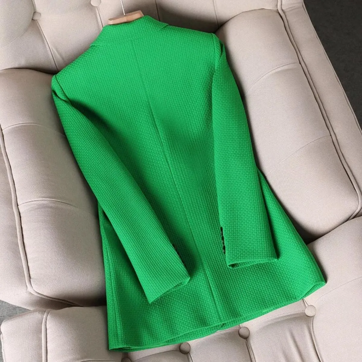 Autunno Inverno Donna Blazer formale Abito da ufficio da donna Manica lunga Doppio petto Giacca da lavoro Cappotto Capispalla fe
