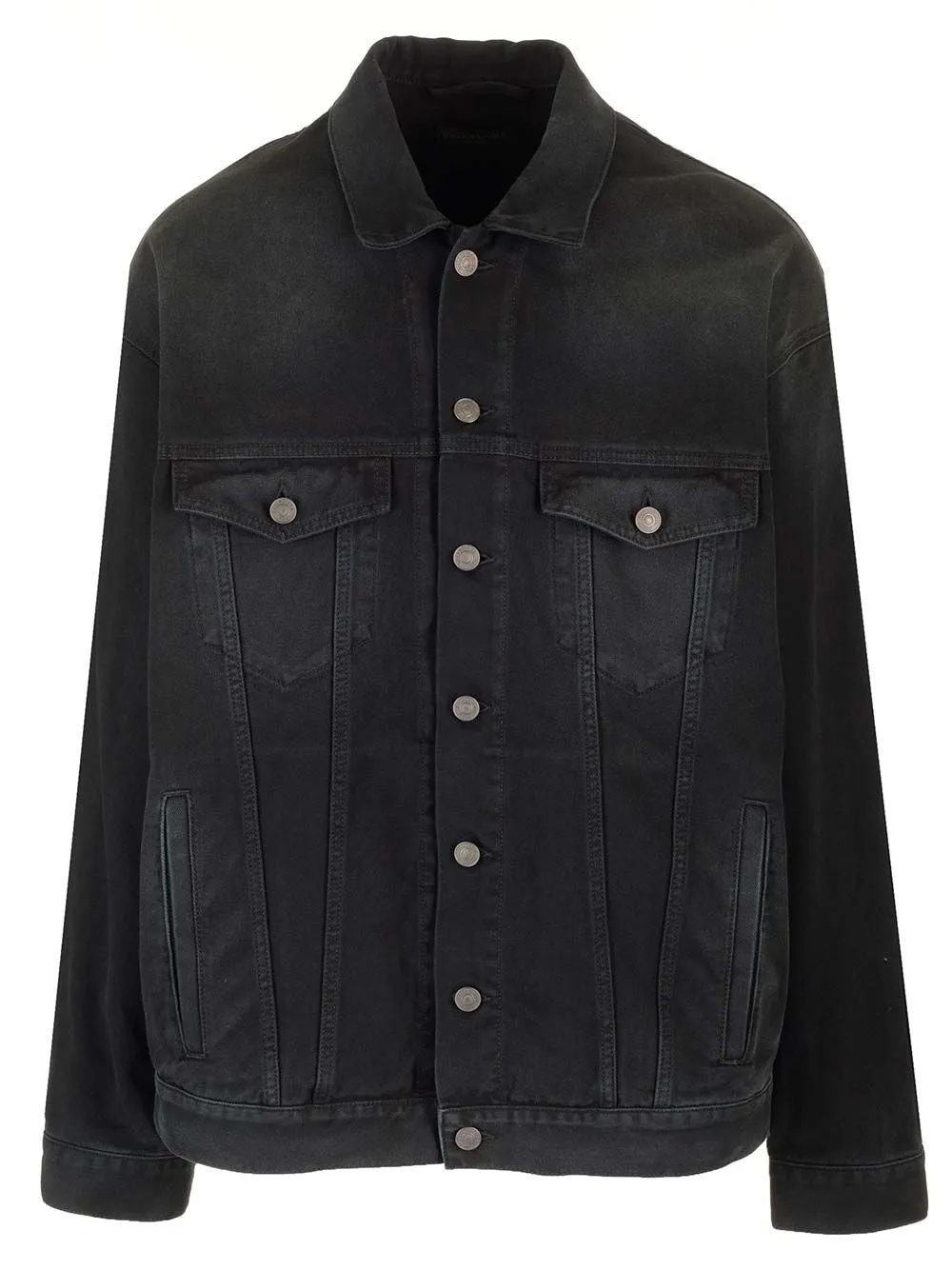   Balenciaga  Giacca oversized in denim nero  