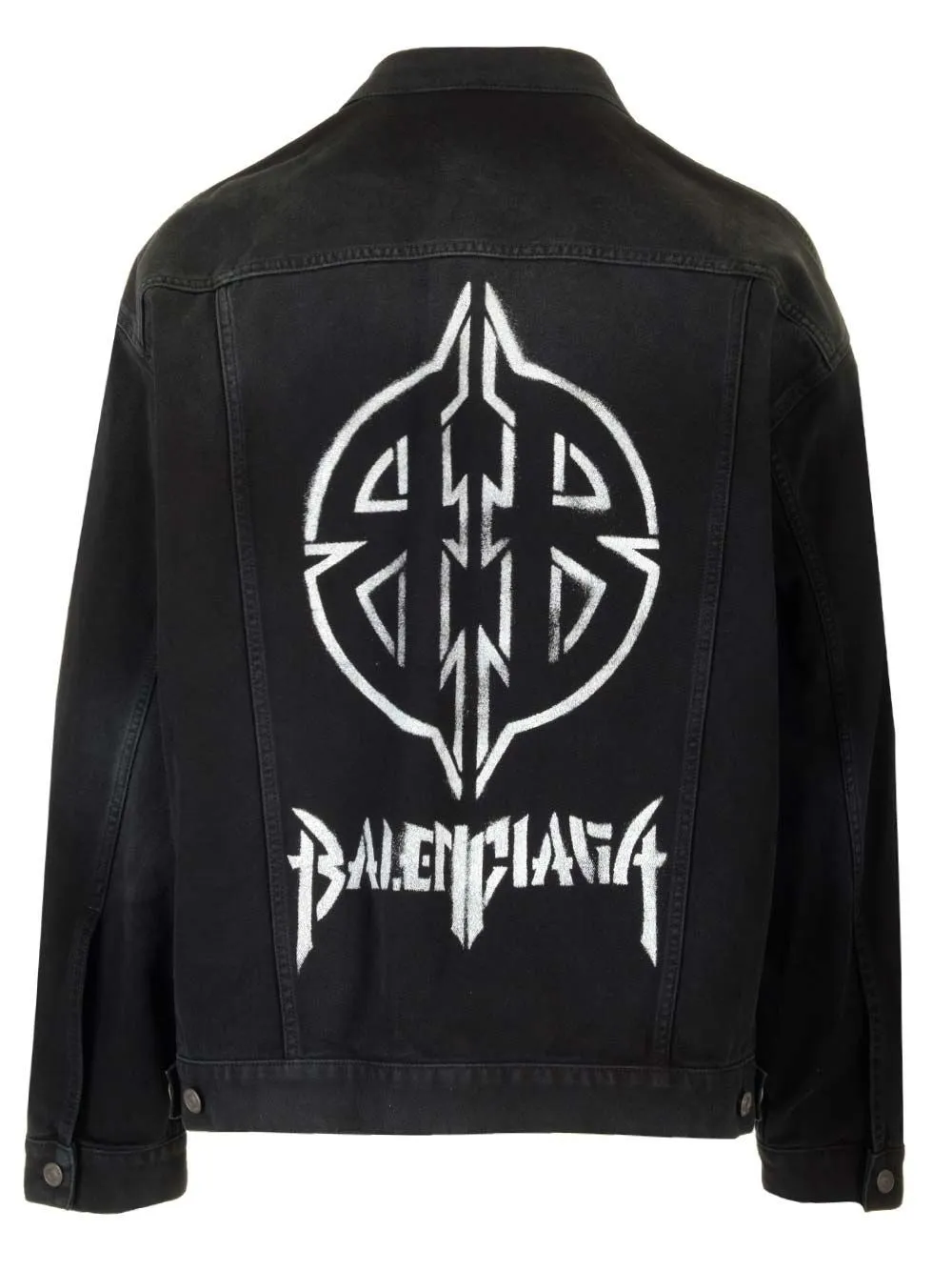   Balenciaga  Giacca oversized in denim nero  
