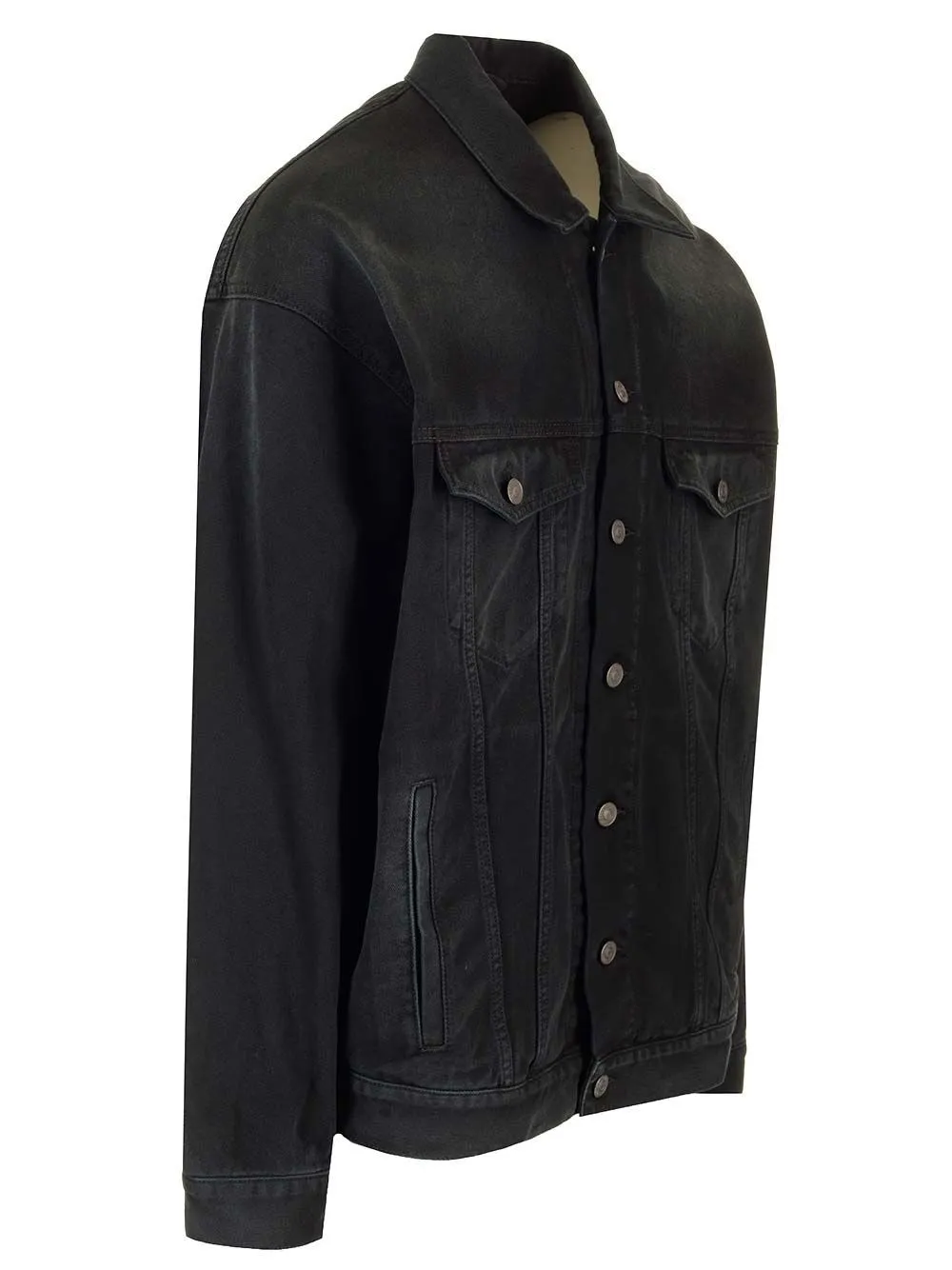   Balenciaga  Giacca oversized in denim nero  