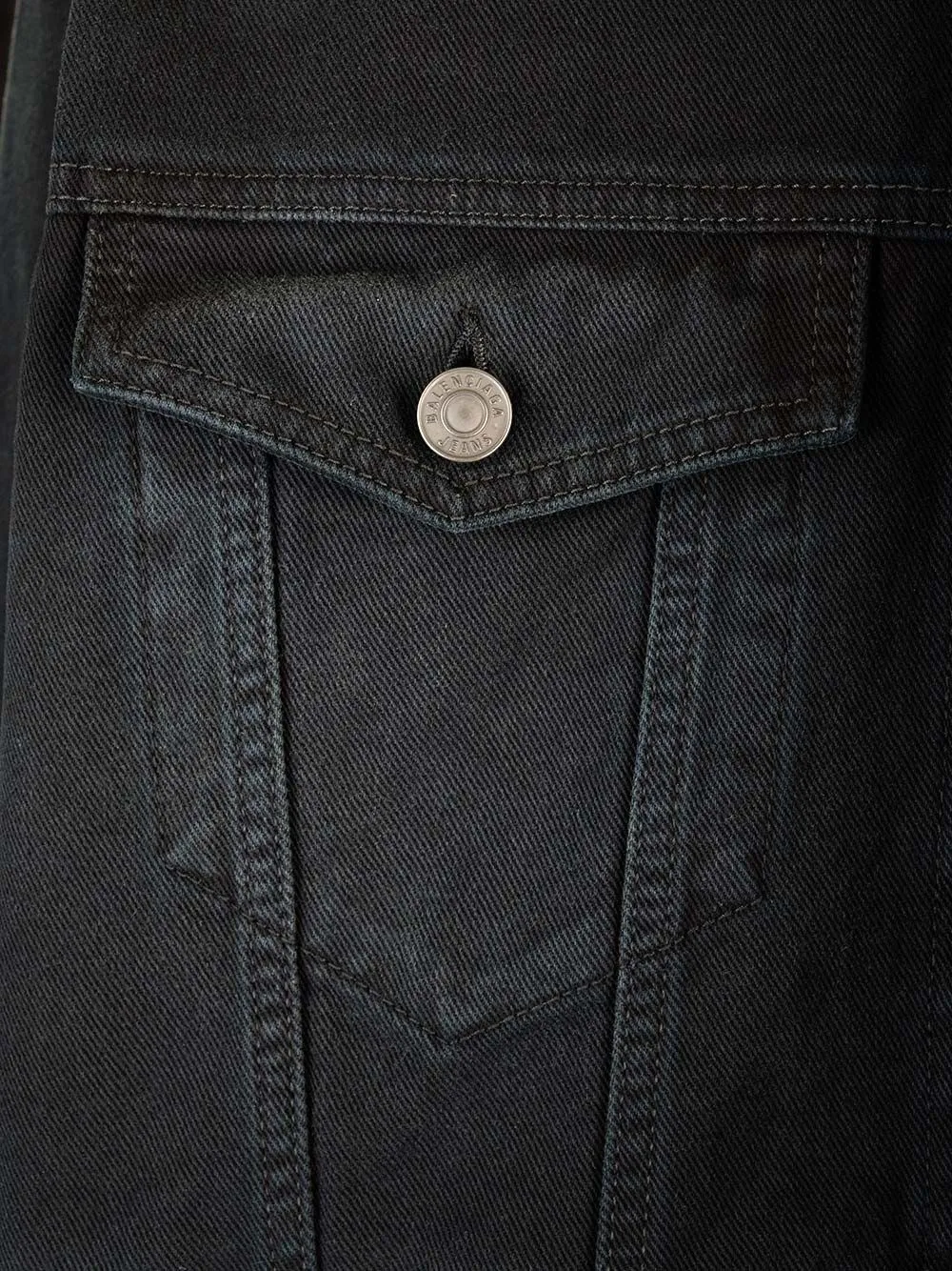   Balenciaga  Giacca oversized in denim nero  