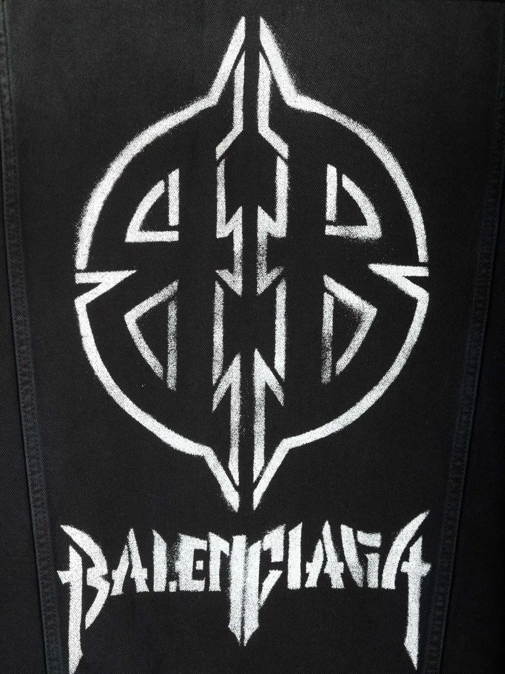   Balenciaga  Giacca oversized in denim nero  