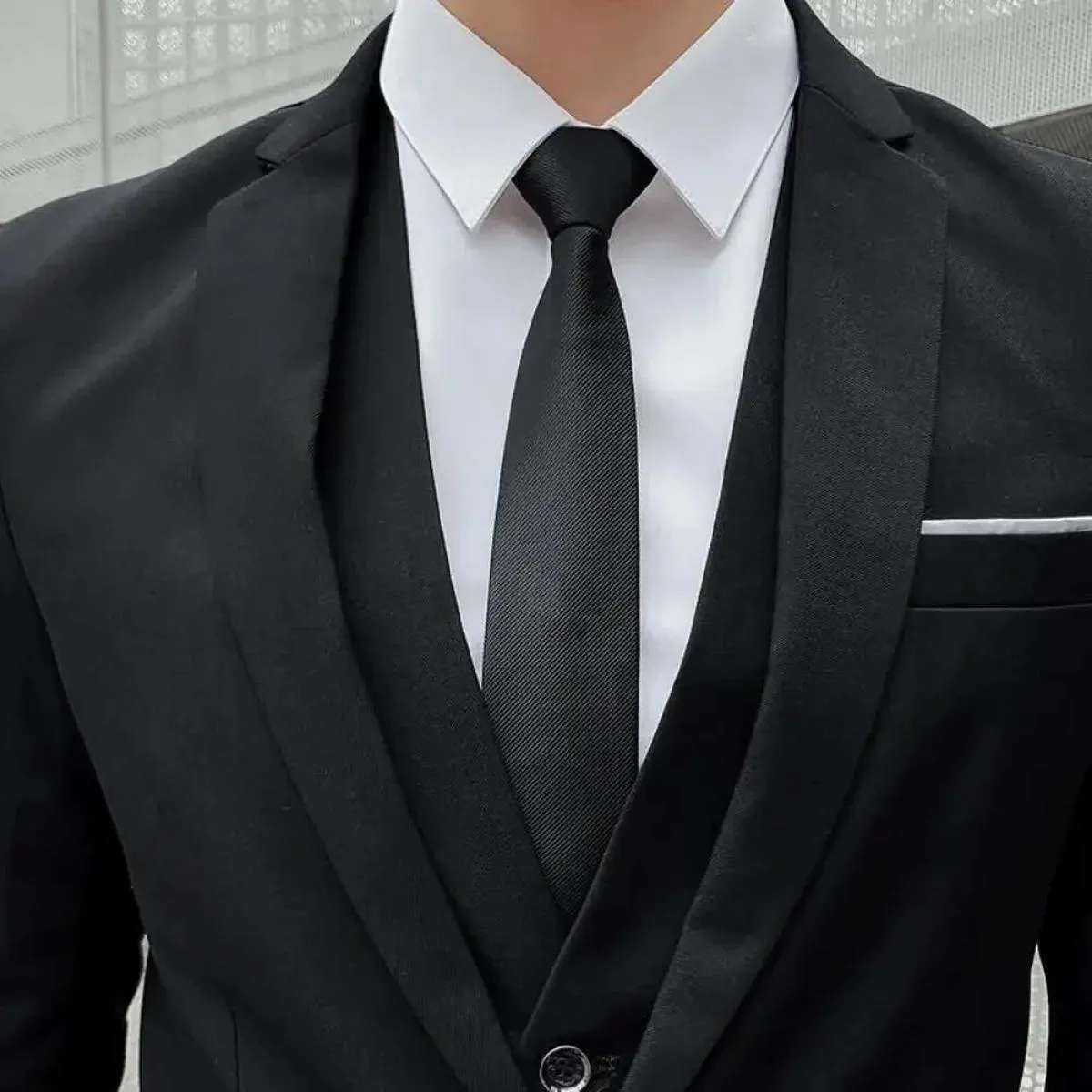 Blazer da sposo da uomo d'affari, pantaloni, abito da sposa, banchetto, tinta unita, vestibilità slim, giacca, cappotto, gilet,