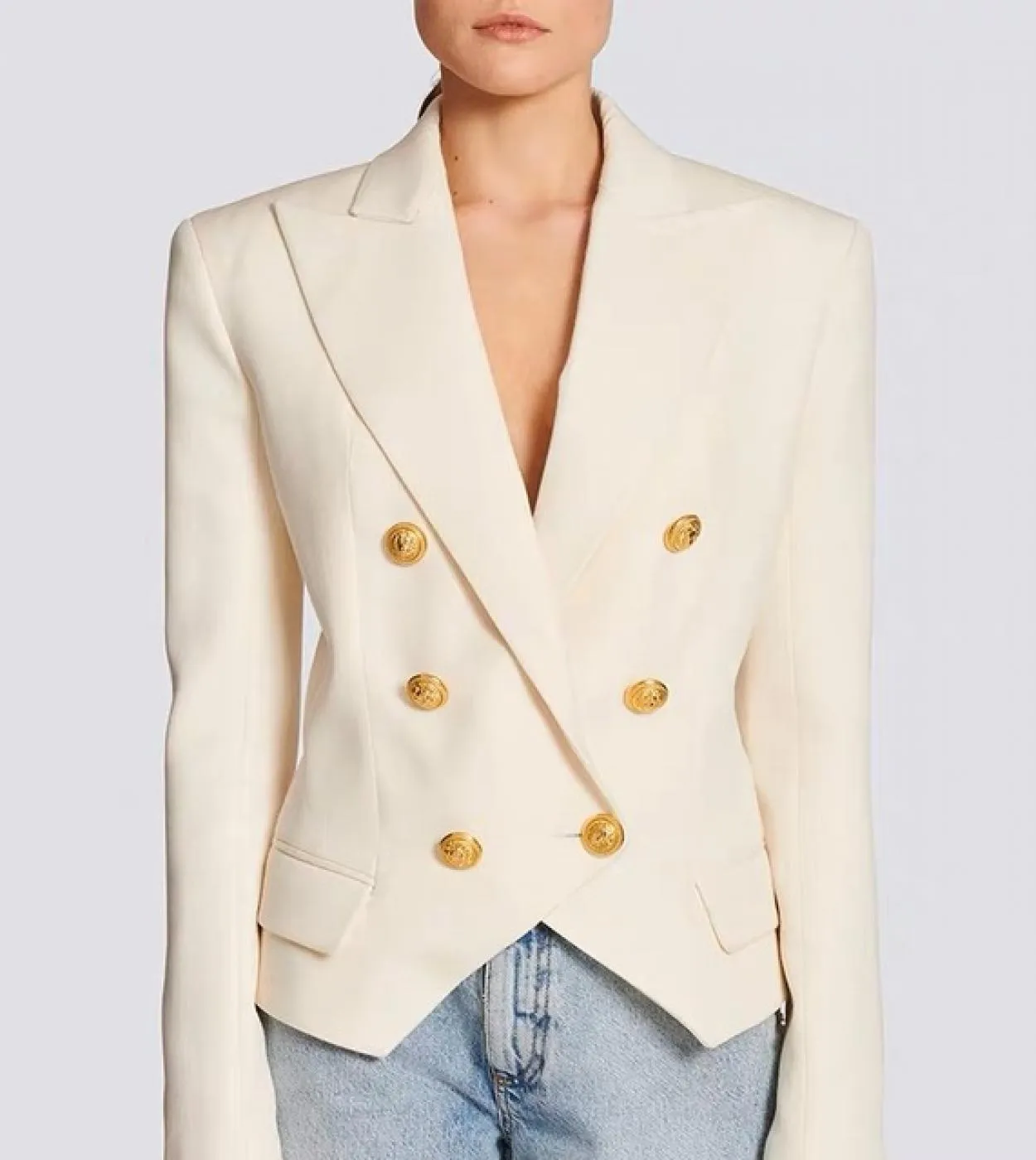 Blazer nero beige da donna 2023 primavera autunno nuovo cappotto da abito corto slim di design moda abbigliamento da ufficio gia