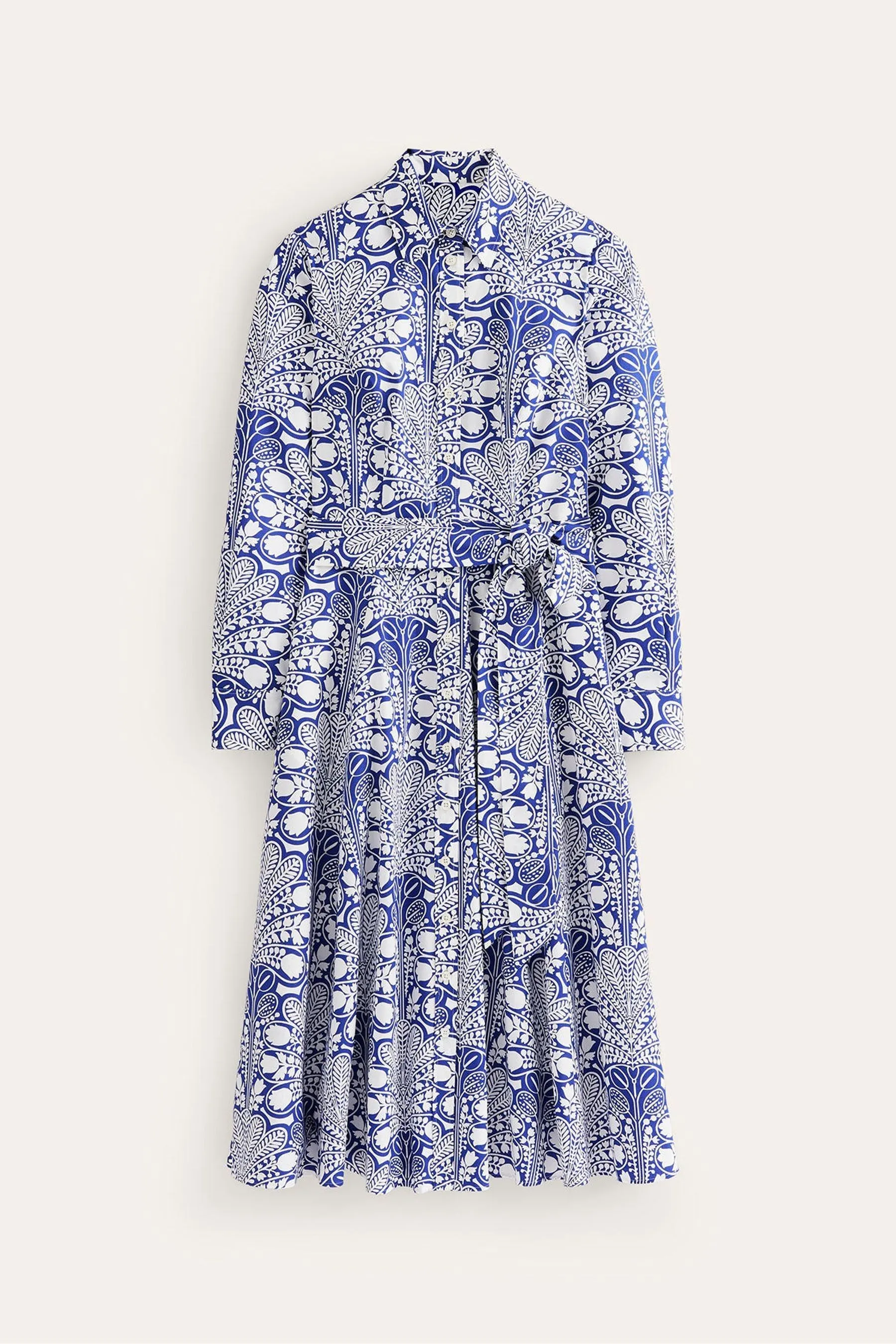 Boden Amy 100% Cotone Camicia Midi Vestito    