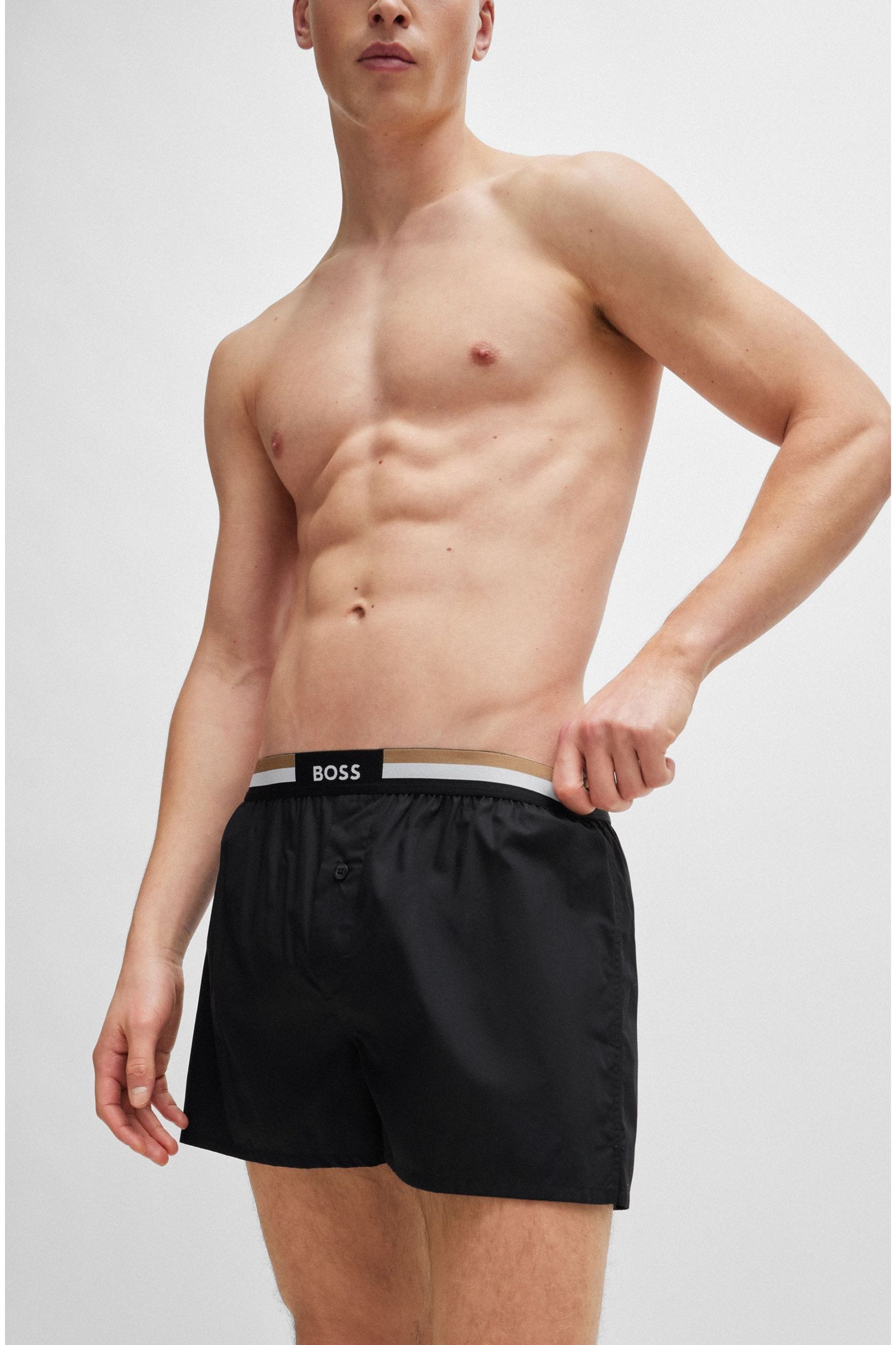 BOSS Of - Shorts del pigiama 2 Confezione in popeline di cotone