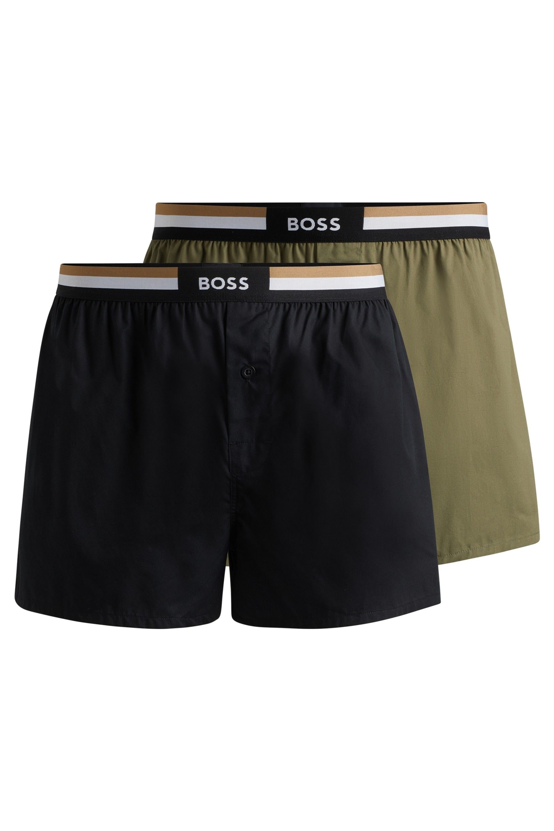 BOSS Of - Shorts del pigiama 2 Confezione in popeline di cotone
