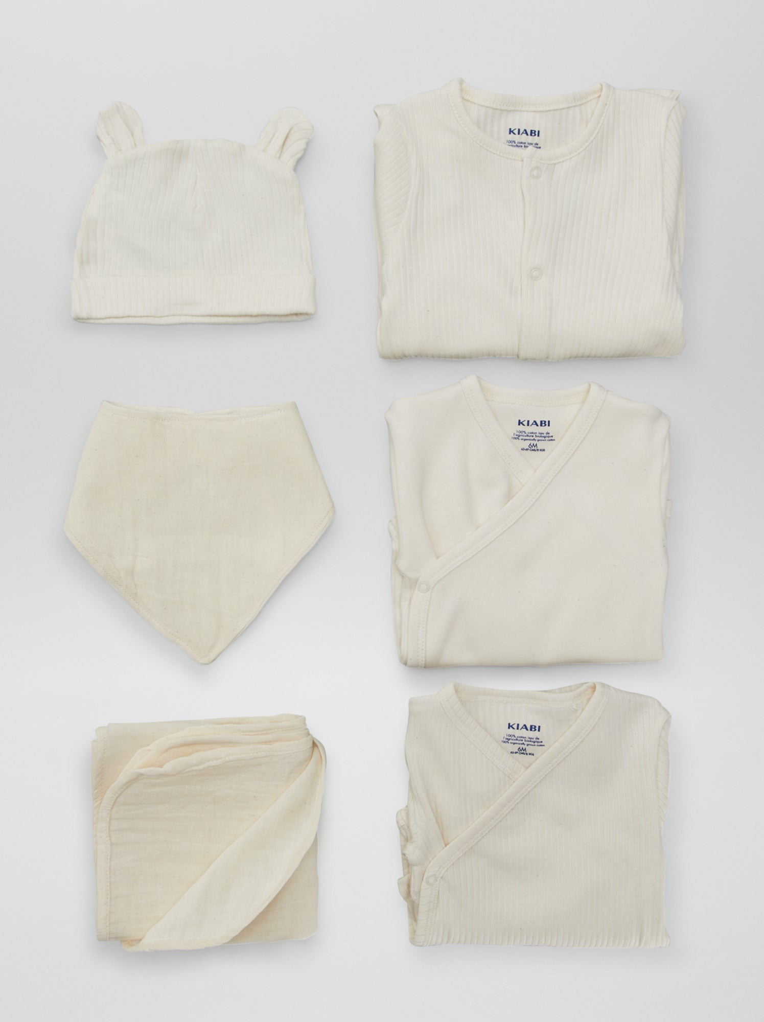 Box nascita unisex New born in the family - 6 pezzi - BEIGE