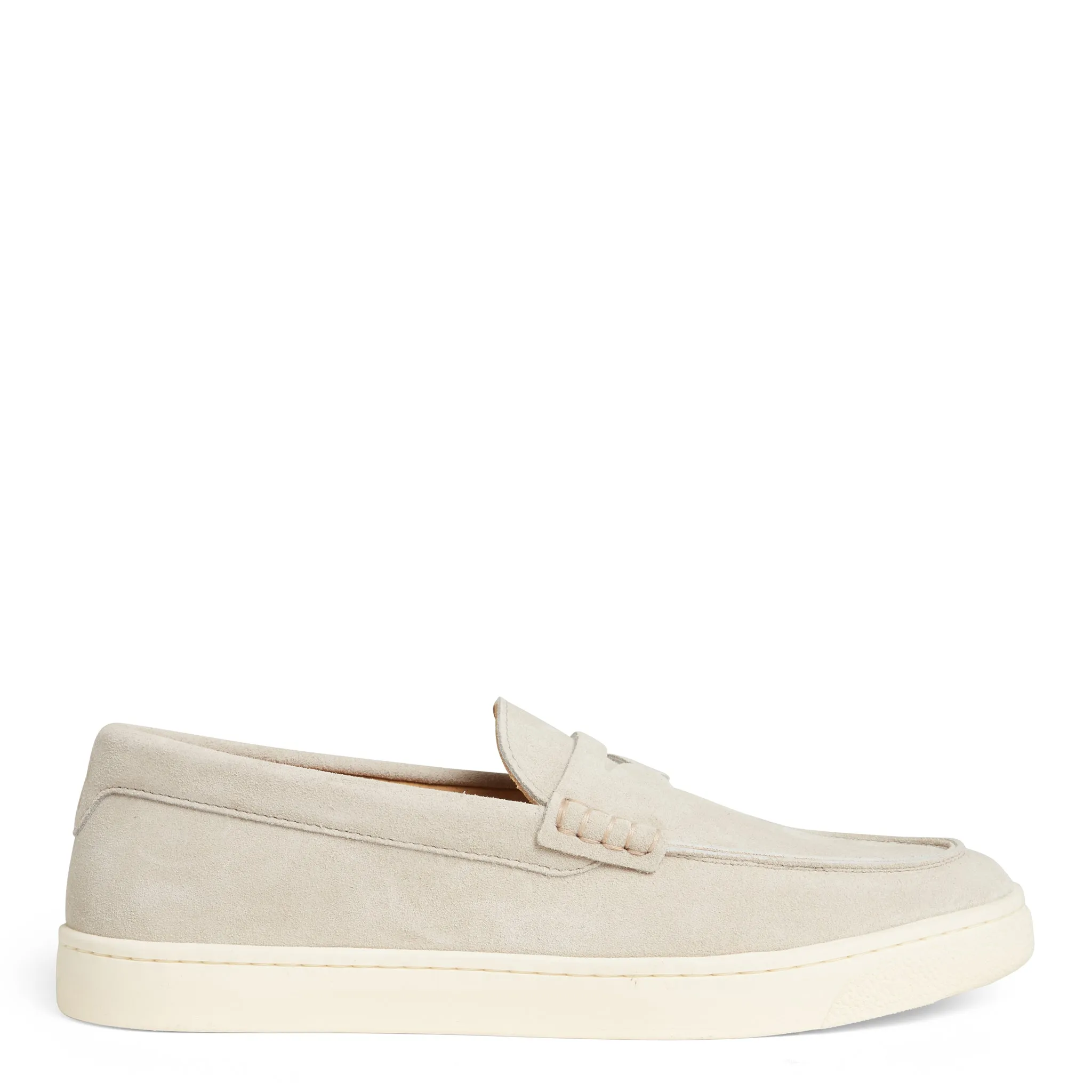 BRUNELLO CUCINELLI  Mocassino in suede beige