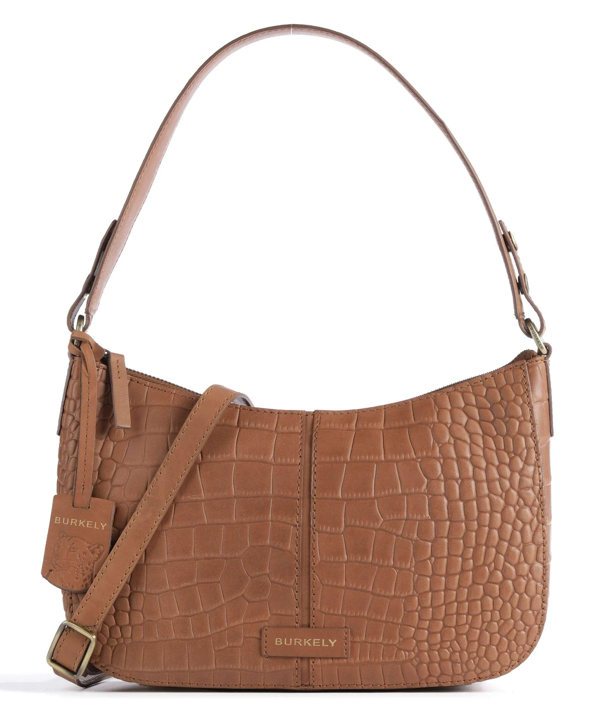  Burkely Cool Colbie Borsa a spalla pelle in rilievo cognac  