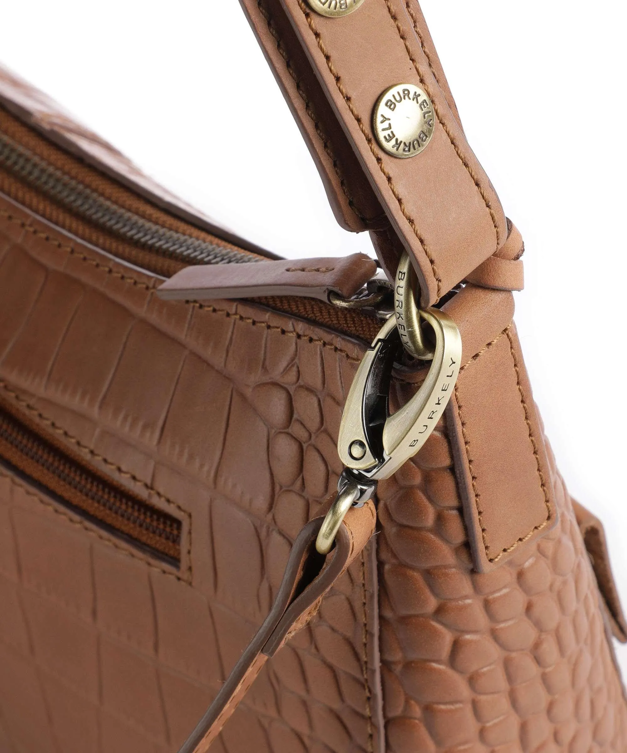  Burkely Cool Colbie Borsa a spalla pelle in rilievo cognac  