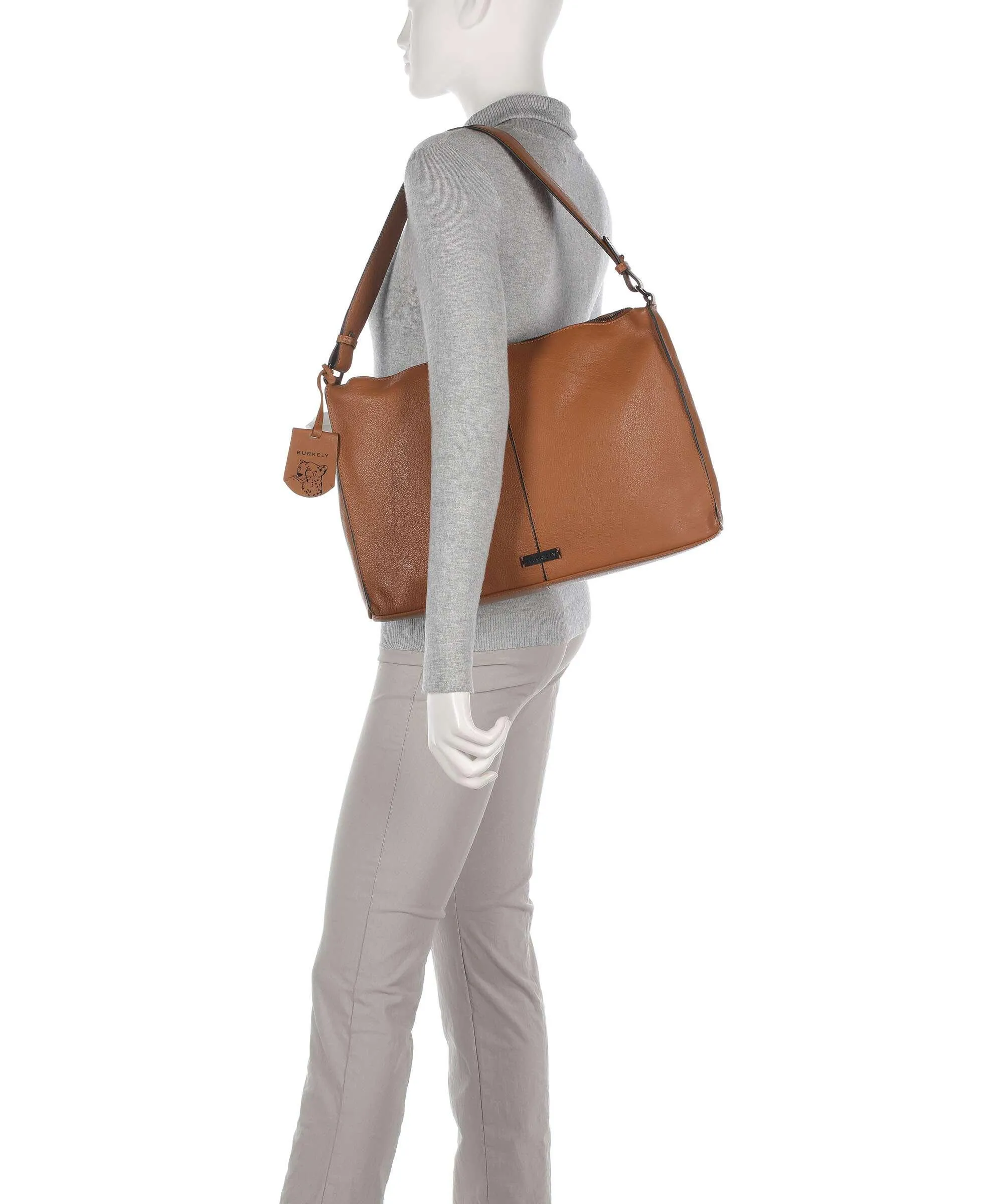  Burkely Mystic Maeve Borsa a spalla pelle a grana fine cognac  
