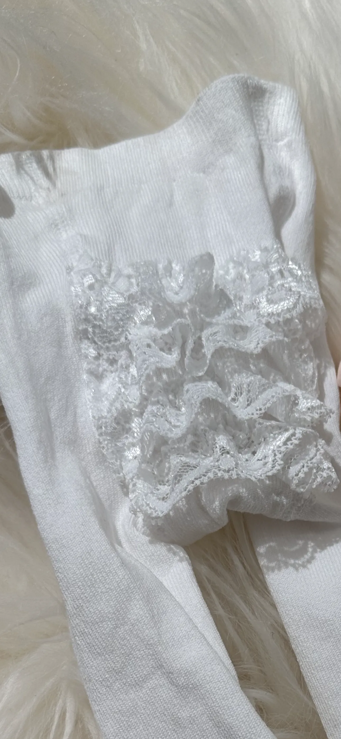 Calzamaglia Neonata Bianco con Volant elasticizzata