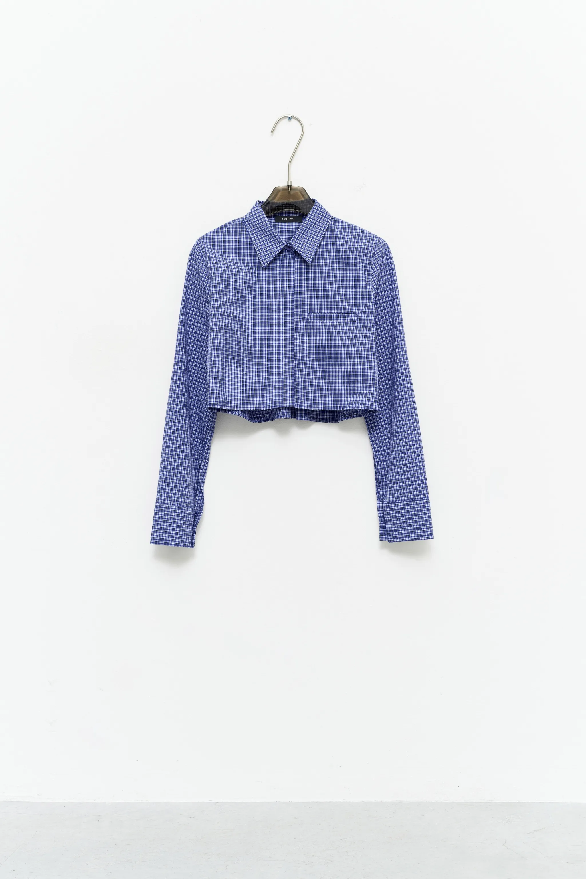 CAMICIA CROP A QUADRI