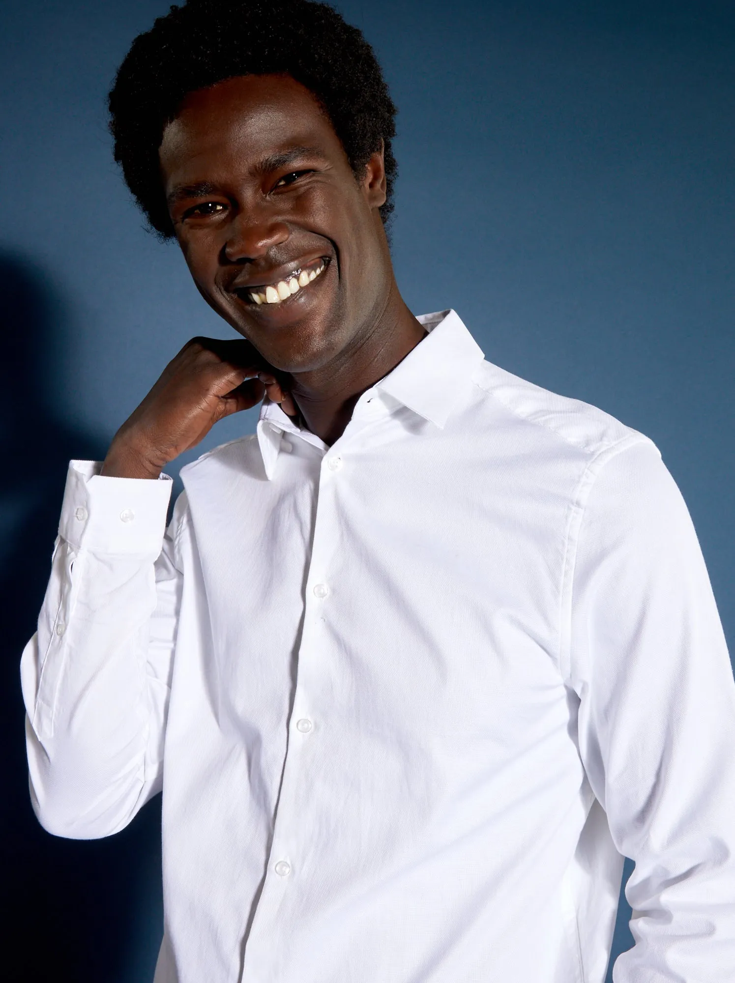 Camicia dritta tinta unita - Bianco
