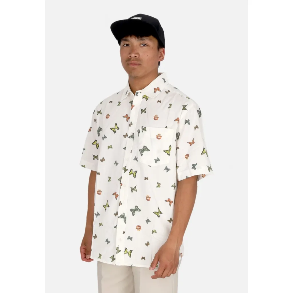 camicia manica corta uomo dirty s/s shirt x smokey bear EGRET