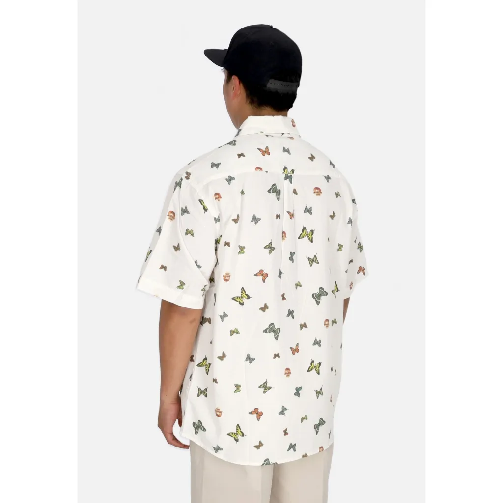 camicia manica corta uomo dirty s/s shirt x smokey bear EGRET